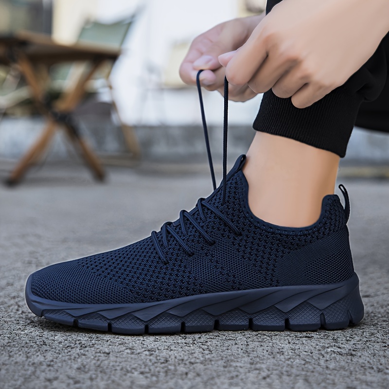 mens running shoes lightweight sneakers athletic shoes breathable lace ups details 6