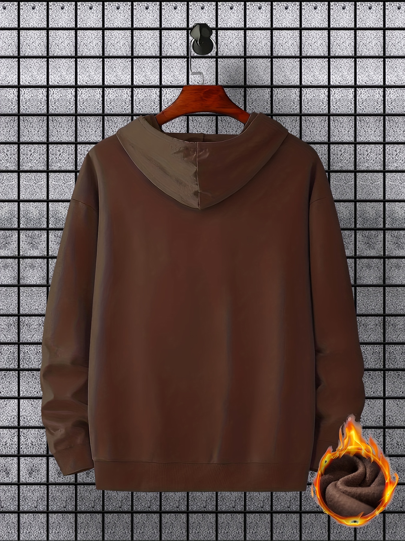 bus pattern warm hoodie with kangaroo pocket mens casual pullover hooded sweatshirt details 21