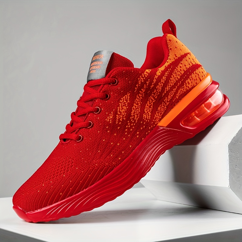 mens wear resistant sneakers air cushioned athletic shoes breathable lace ups running basketball workout gym for halloween details 7