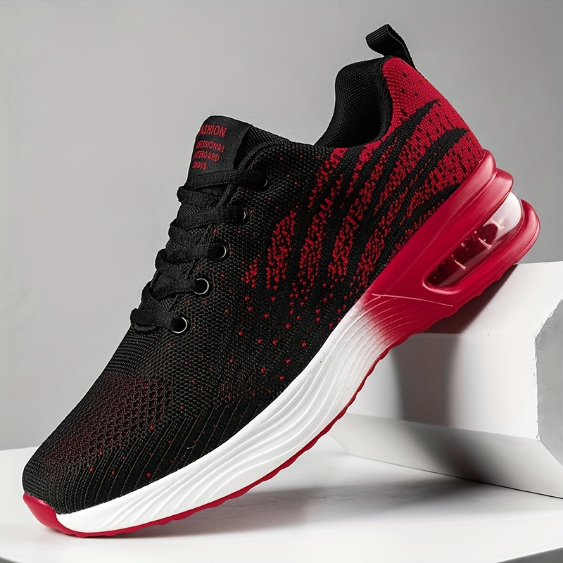 mens wear resistant sneakers air cushioned athletic shoes breathable lace ups running basketball workout gym for halloween details 1