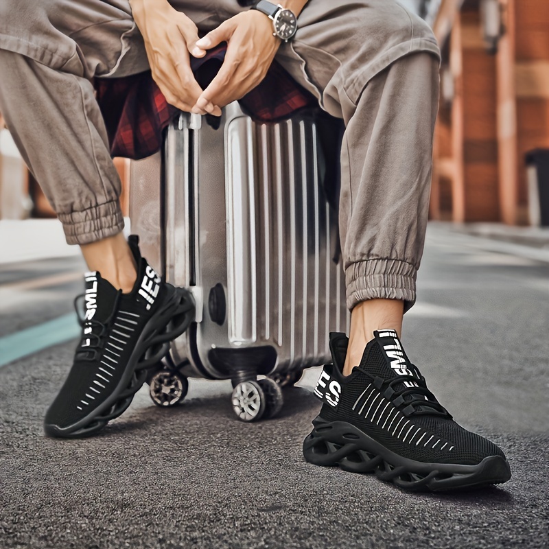 mens blade sneakers athletic shoes shock absorbing and breathable running basketball workout gym details 0