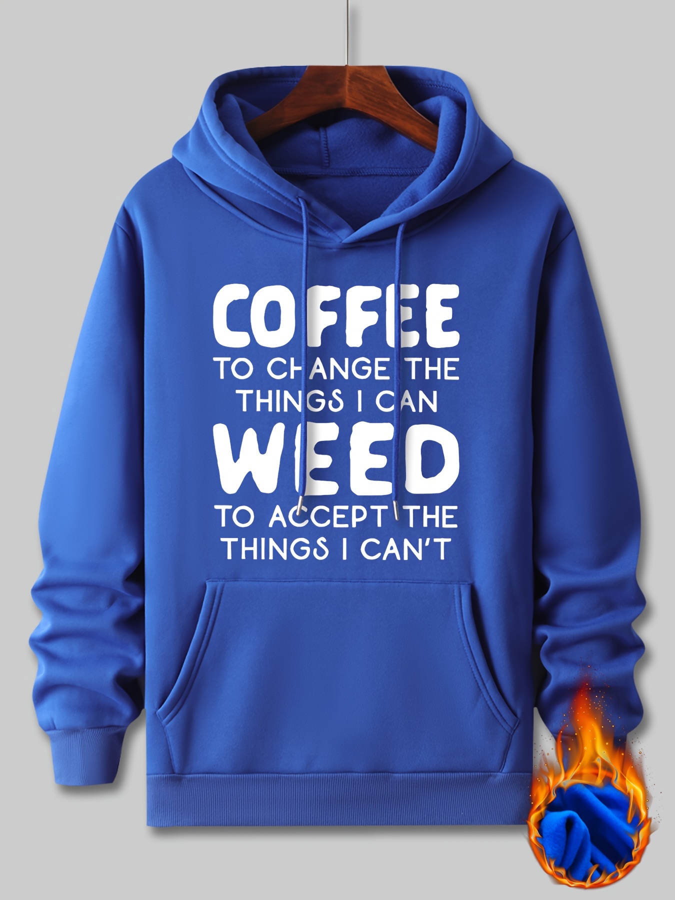 coffee and weed pattern print hooded sweatshirt personalized hoodies fashion casual tops for spring autumn mens clothing details 0
