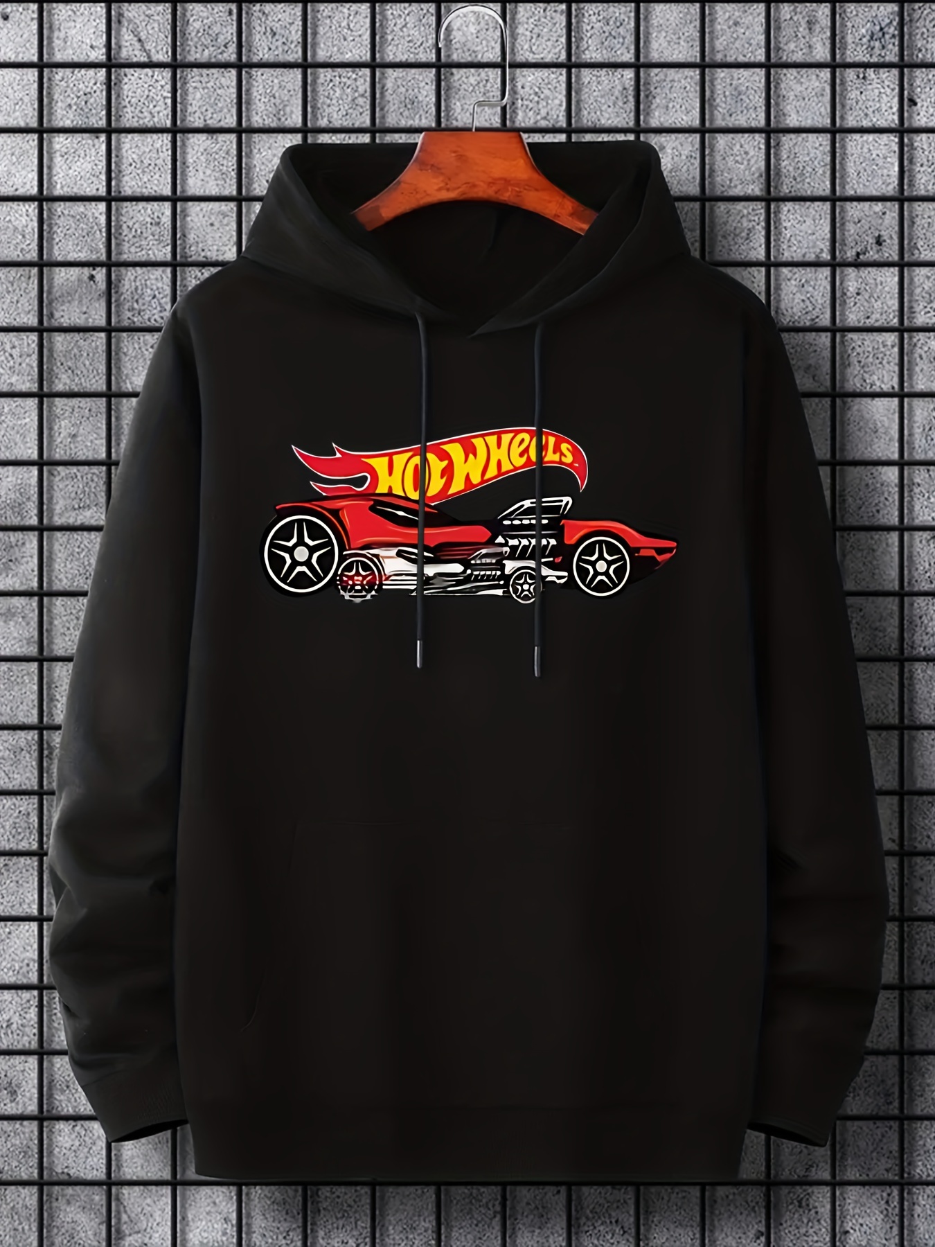 hoodies for men race car graphic hoodie men s casual pullover hooded sweatshirt with kangaroo pocket for spring fall as gifts details 0