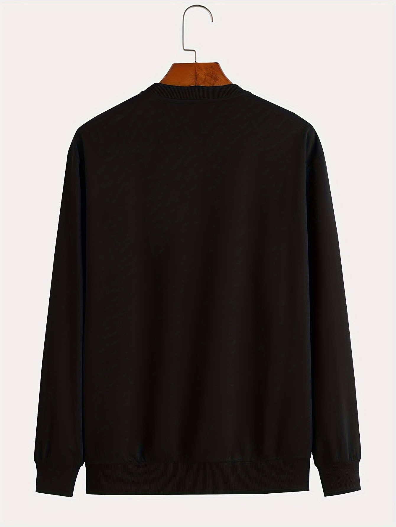 fashionable mens casual anime character print long sleeve round neck pullover sweatshirt suitable for outdoor sports for autumn and spring can be paired with hip hop necklace as gifts details 6