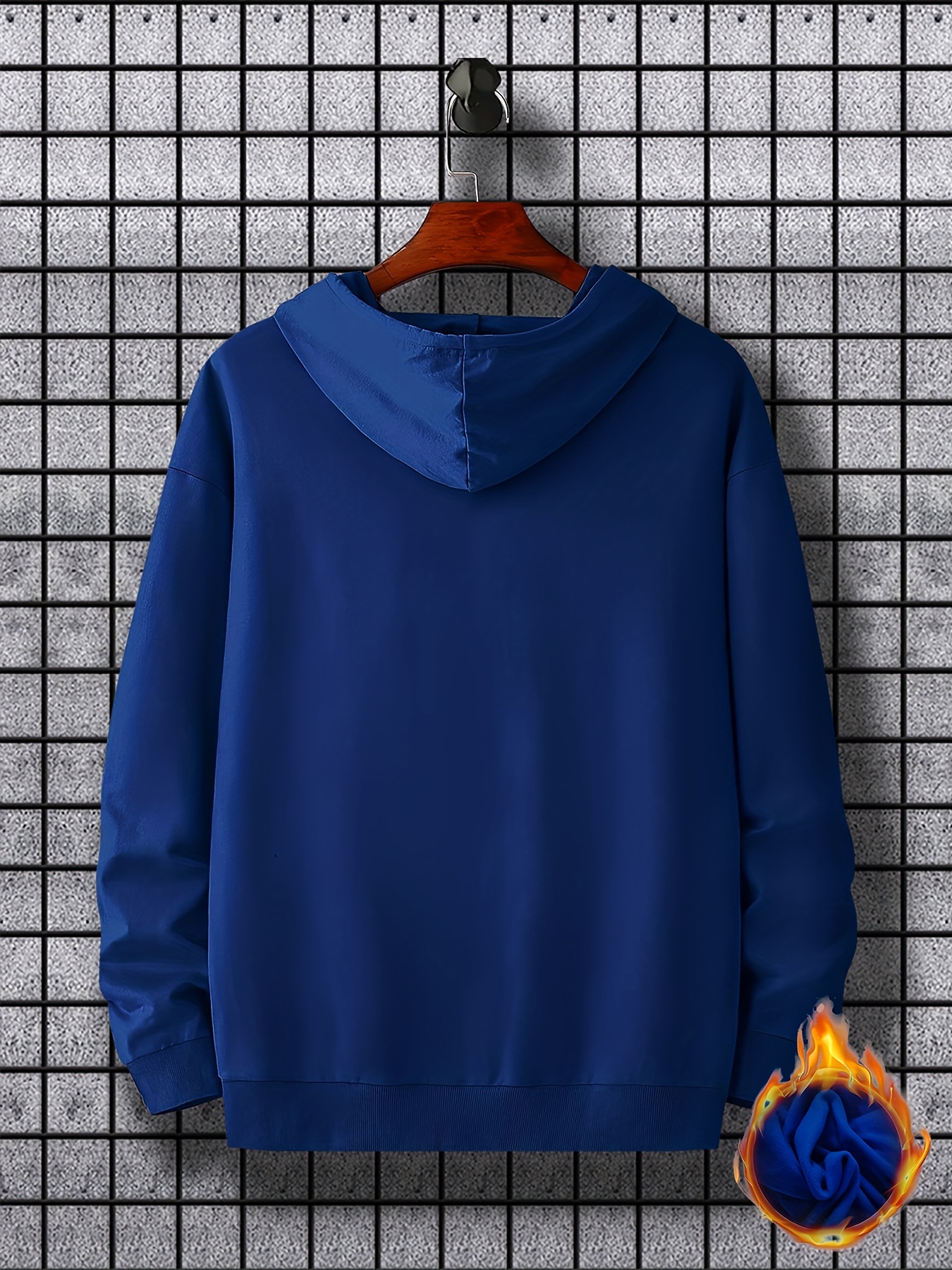 bus pattern warm hoodie with kangaroo pocket mens casual pullover hooded sweatshirt details 31