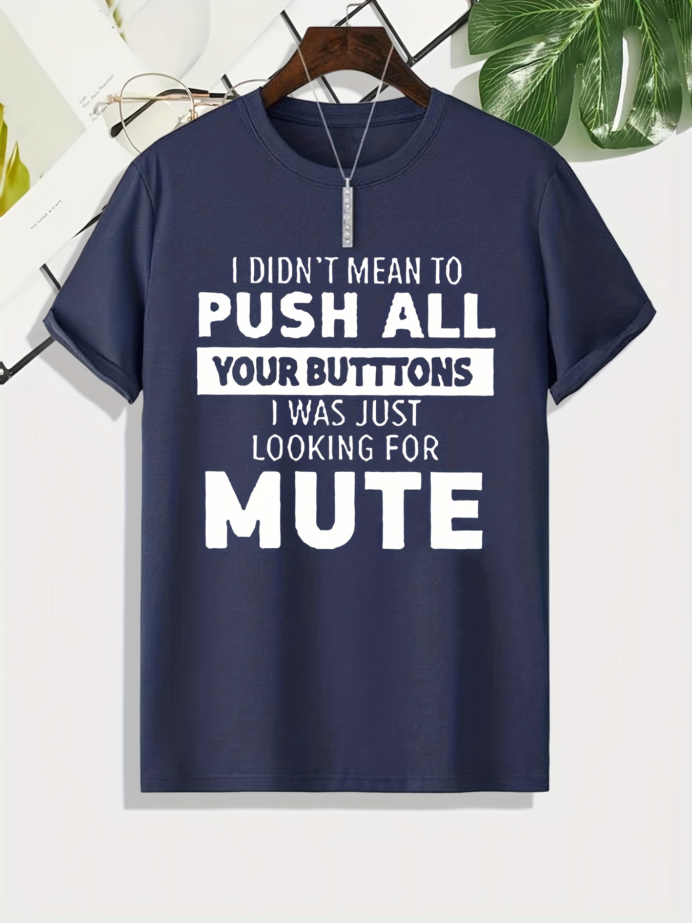 simple letter print mens graphic t shirt casual comfy tees for summer details 0