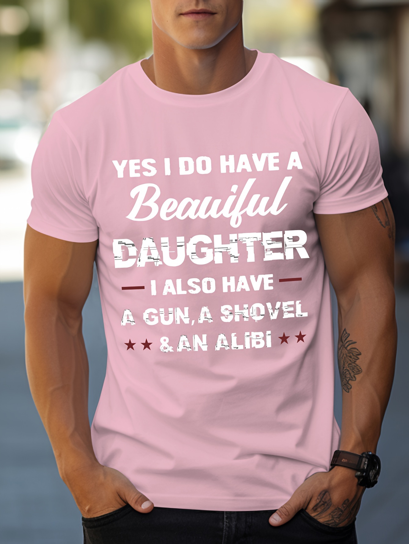 tees for men protective dad print t shirt casual short sleeve tshirt for summer spring fall tops as gifts details 5