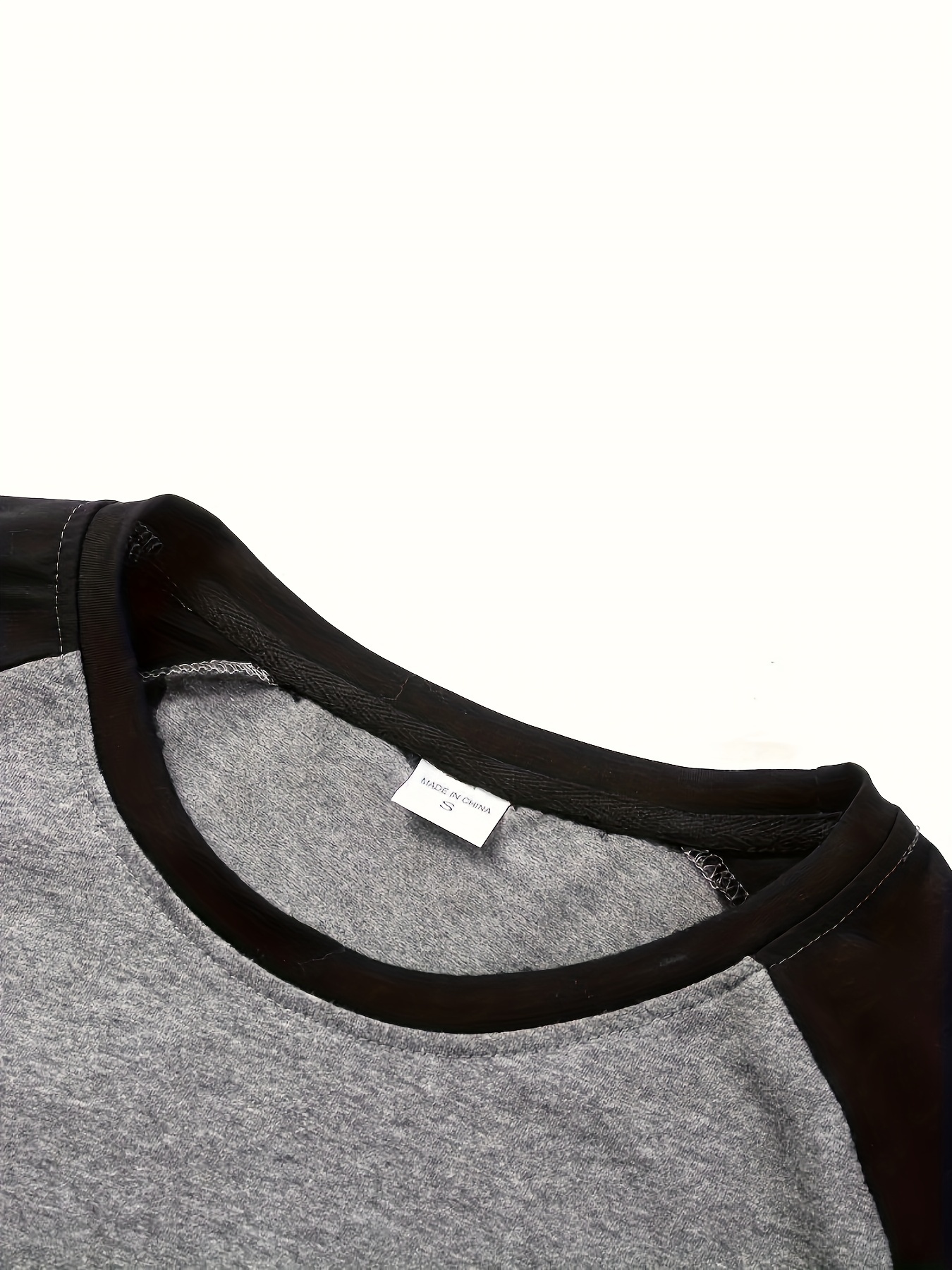 mens basic casual long sleeve color block raglan sleeve t shirt for spring fall details 14