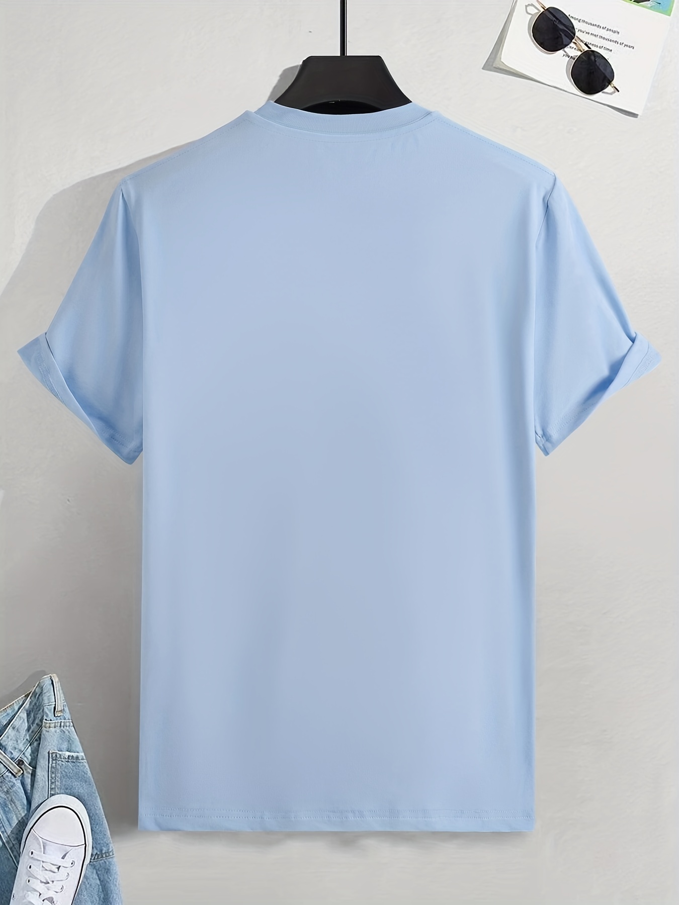 mountain and compass pattern print mens comfy t shirt graphic tee mens summer outdoor clothes mens clothing tops for men details 11