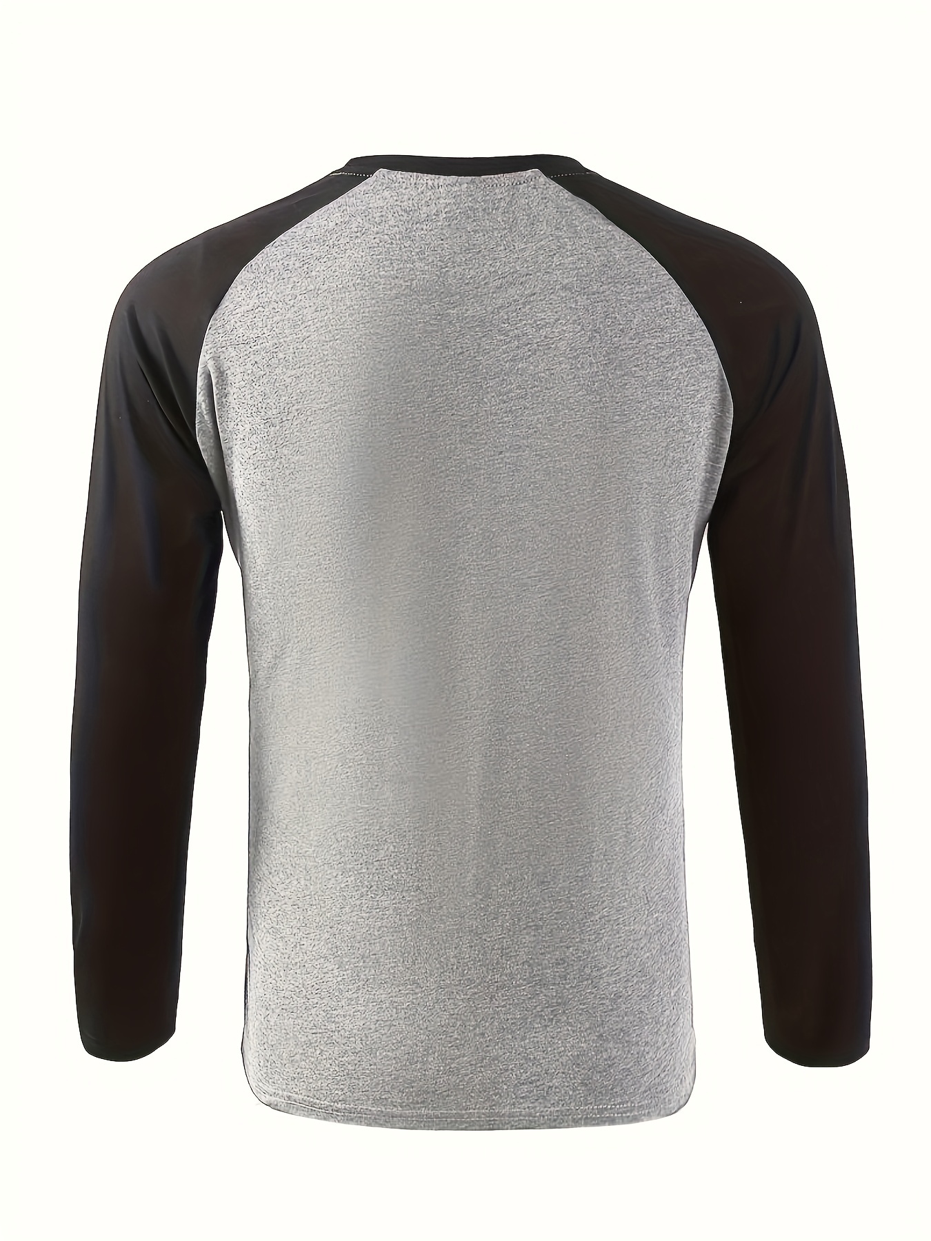 mens basic casual long sleeve color block raglan sleeve t shirt for spring fall details 12