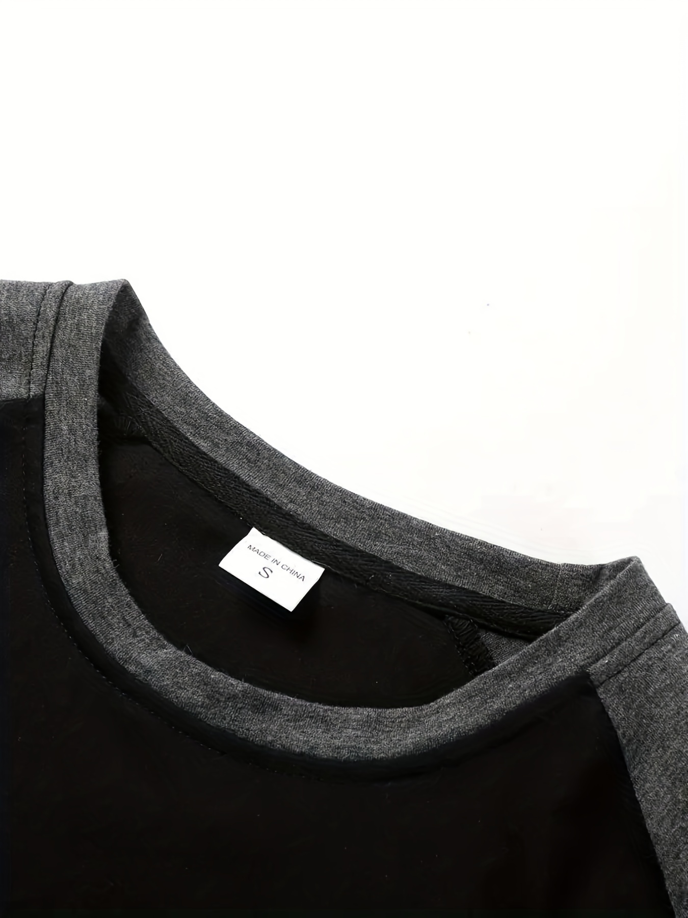 mens basic casual long sleeve color block raglan sleeve t shirt for spring fall details 5