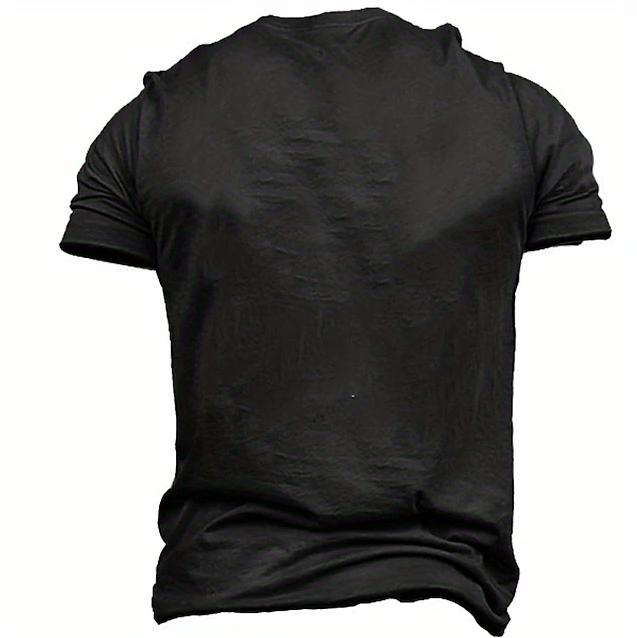 letter print t shirt mens casual street style slightly stretch round neck t shirt for spring summer details 2