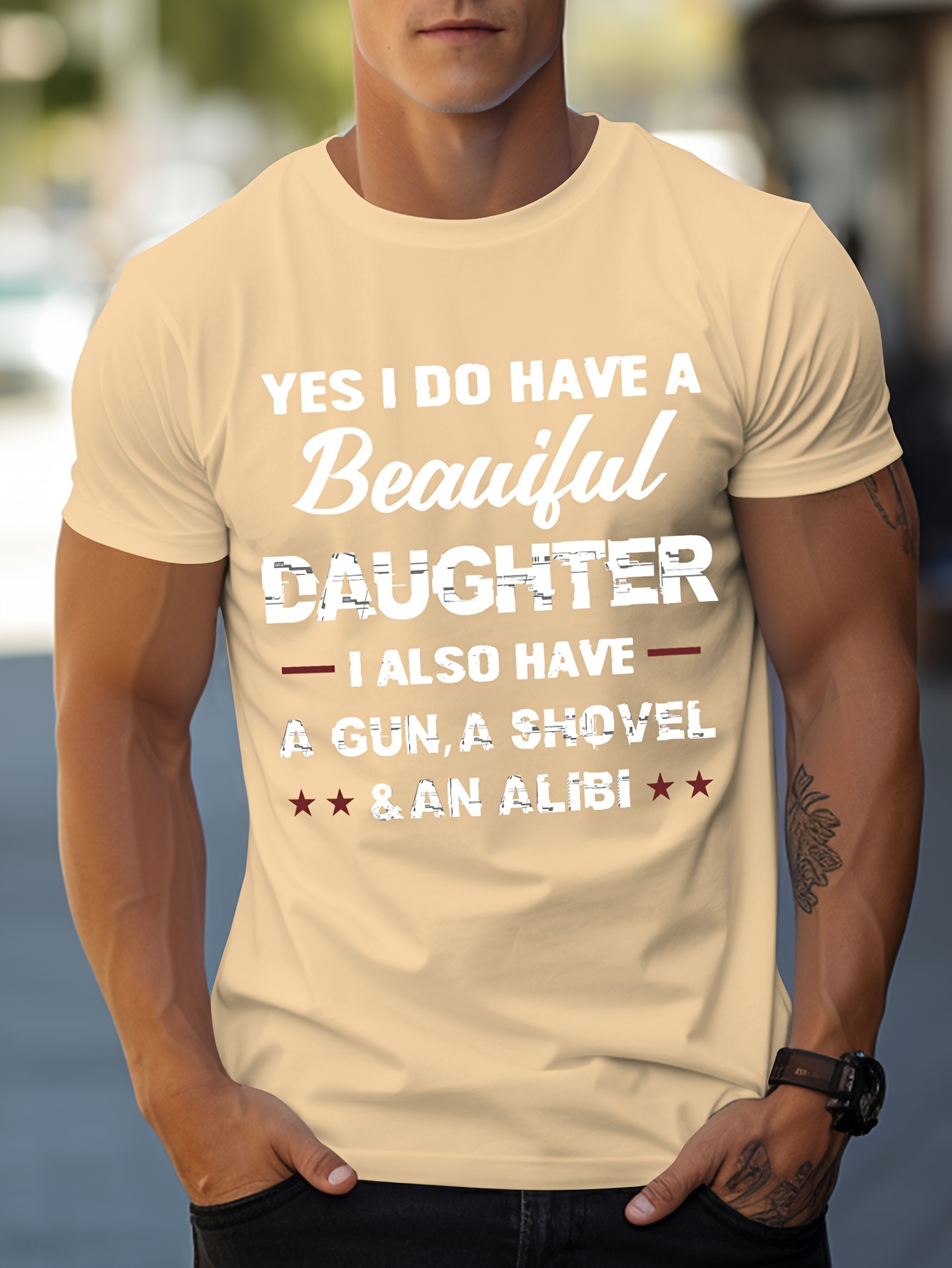 tees for men protective dad print t shirt casual short sleeve tshirt for summer spring fall tops as gifts details 0