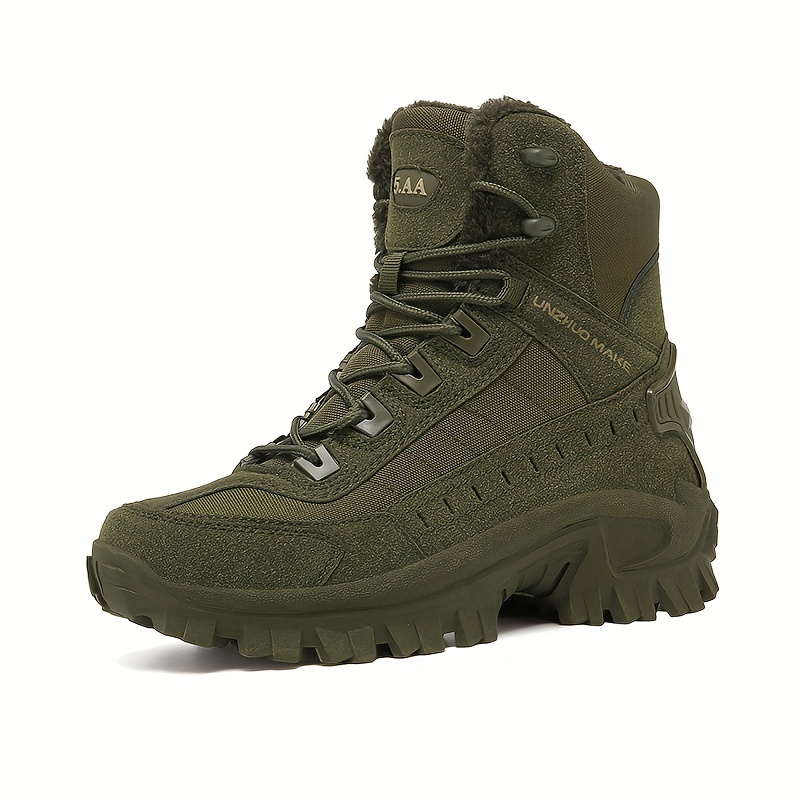 mens outdoor service boots combat boots casual lace up walking shoes army boots military boots for training details 7
