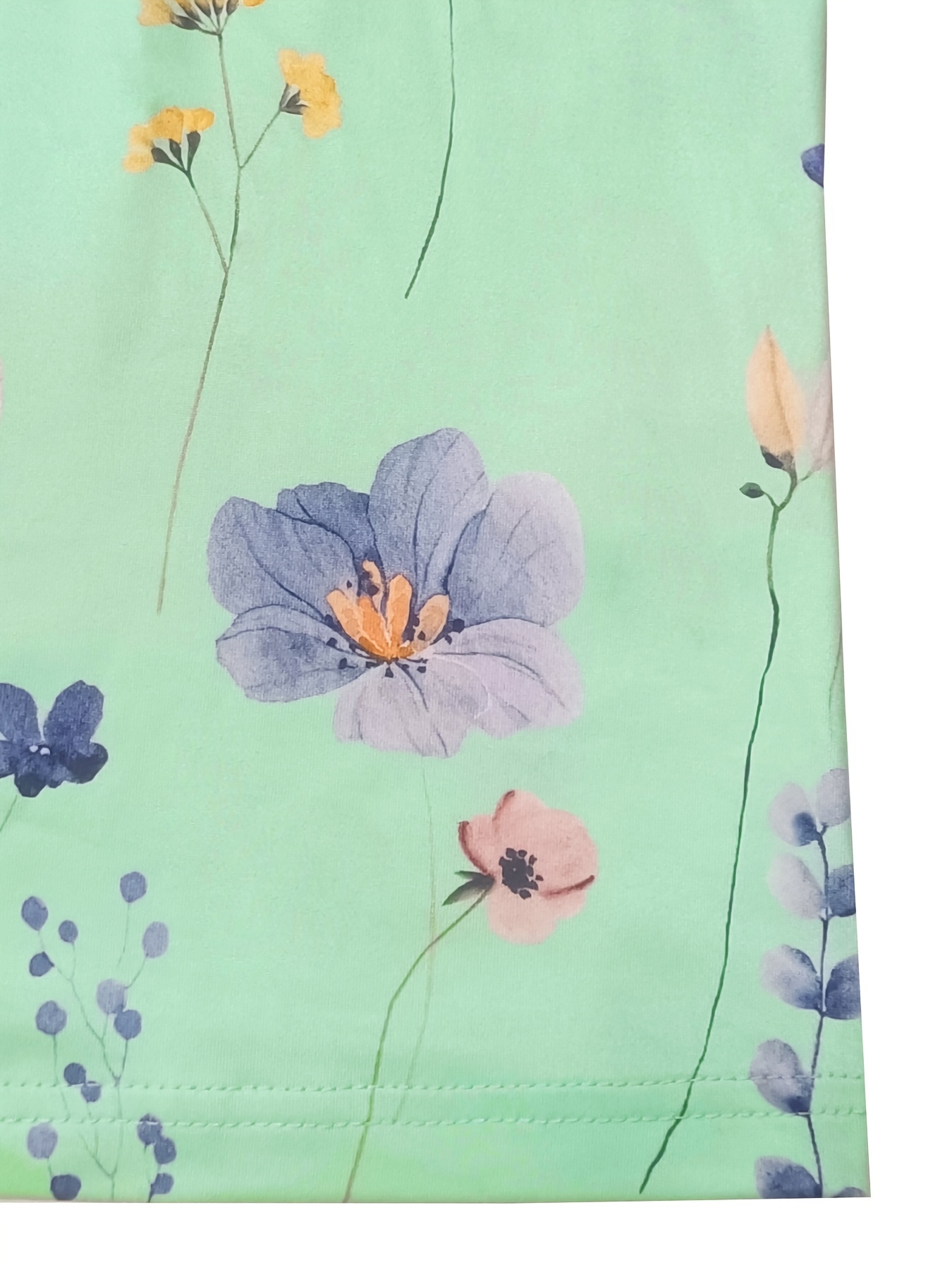 floral print sweatshirt casual long sleeve crew neck sweatshirt for spring fall womens clothing details 4