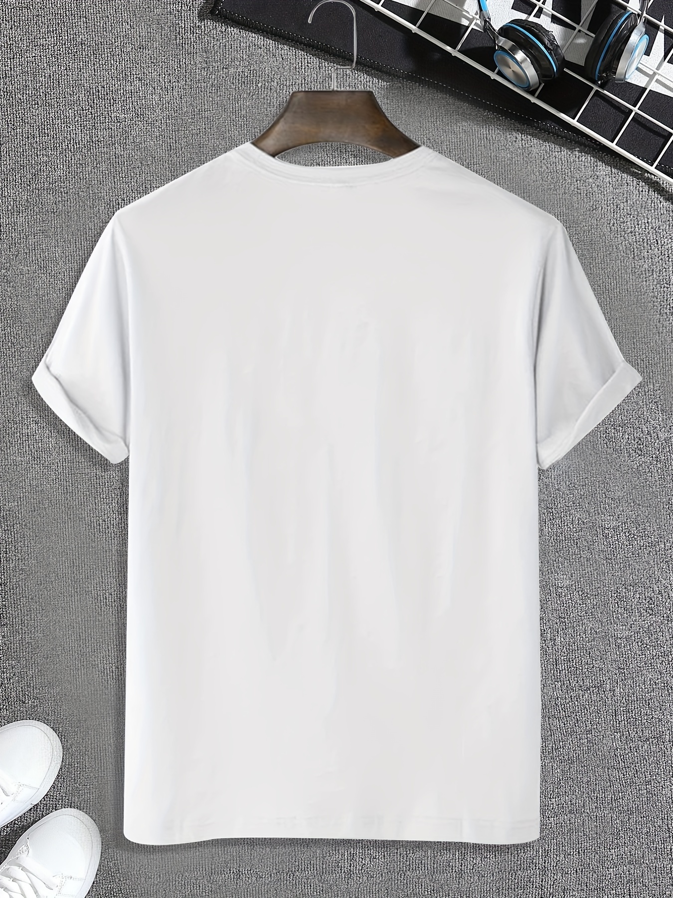 simple letter print mens graphic t shirt casual comfy tees for summer details 10