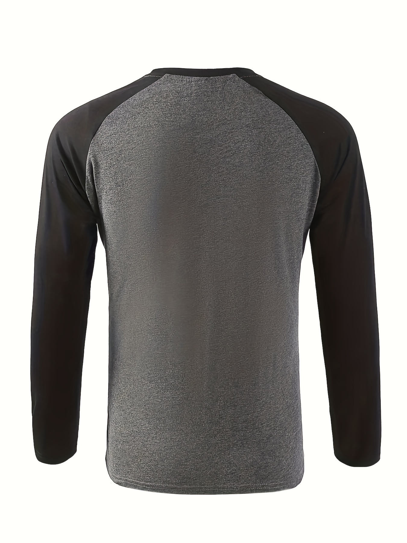 mens basic casual long sleeve color block raglan sleeve t shirt for spring fall details 35
