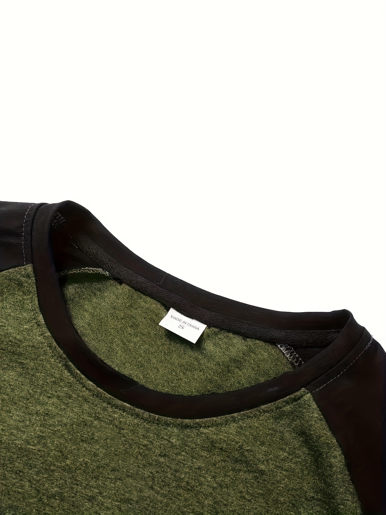 mens basic casual long sleeve color block raglan sleeve t shirt for spring fall details 41