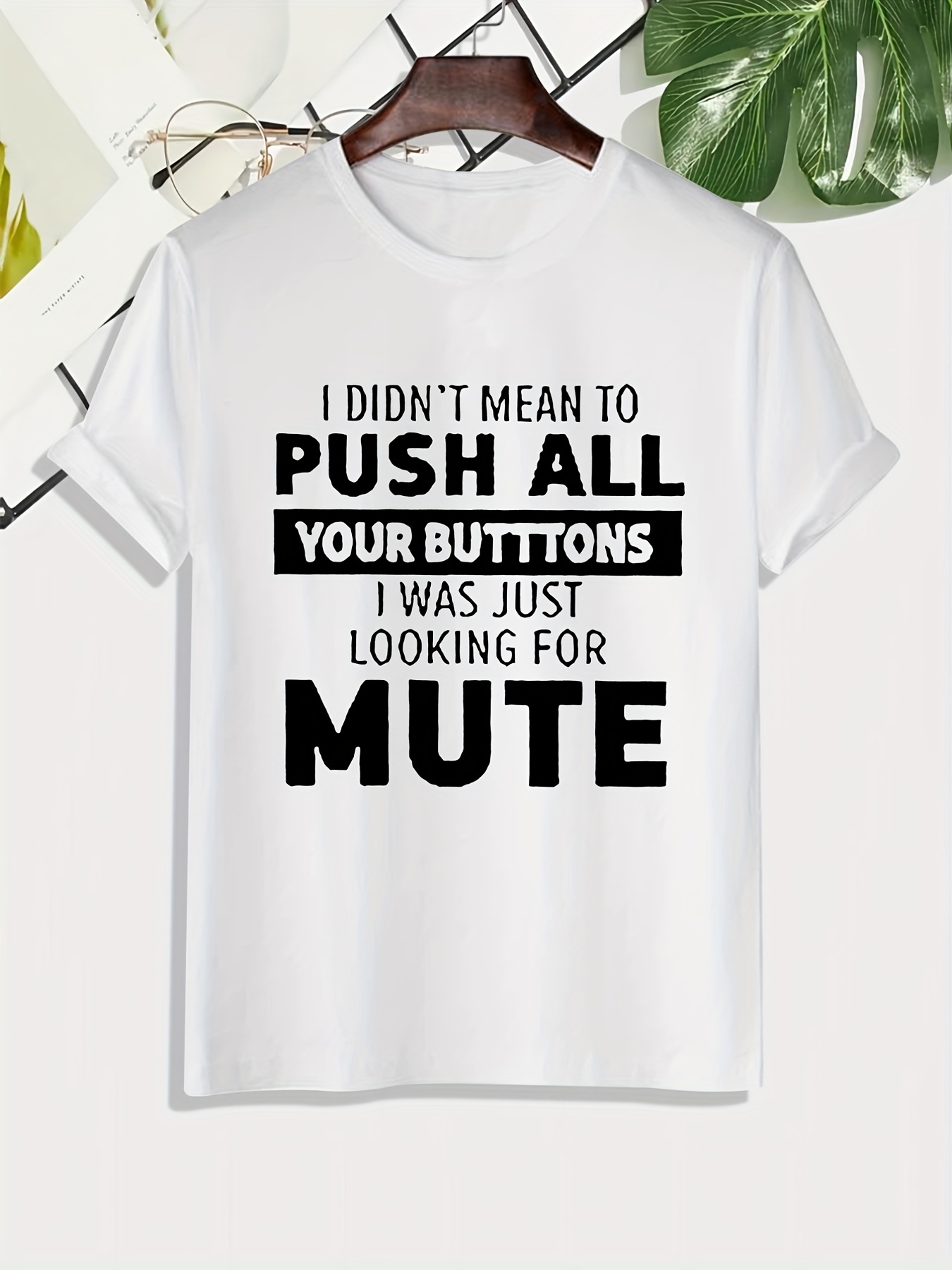 simple letter print mens graphic t shirt casual comfy tees for summer details 14