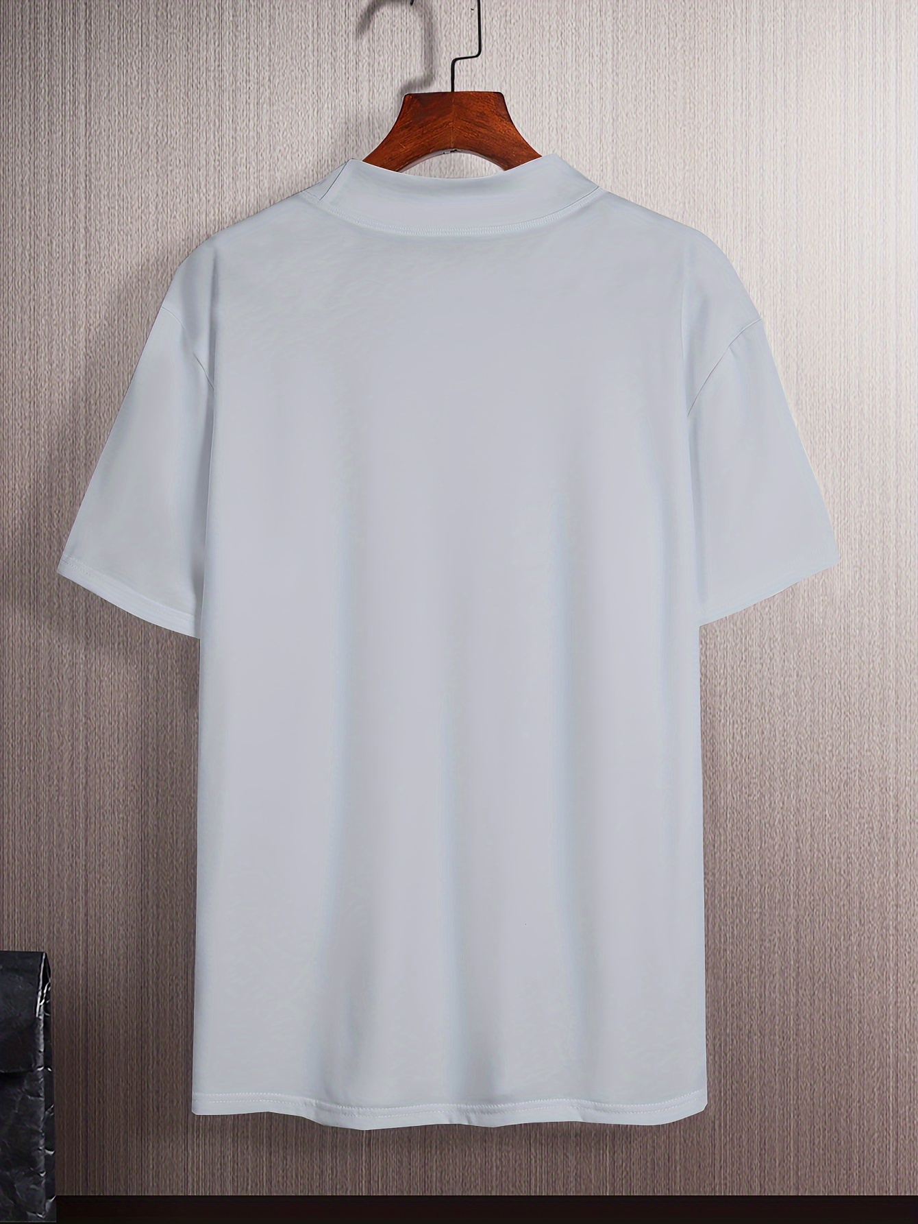 mens high neck stretch elegant t shirt details 16