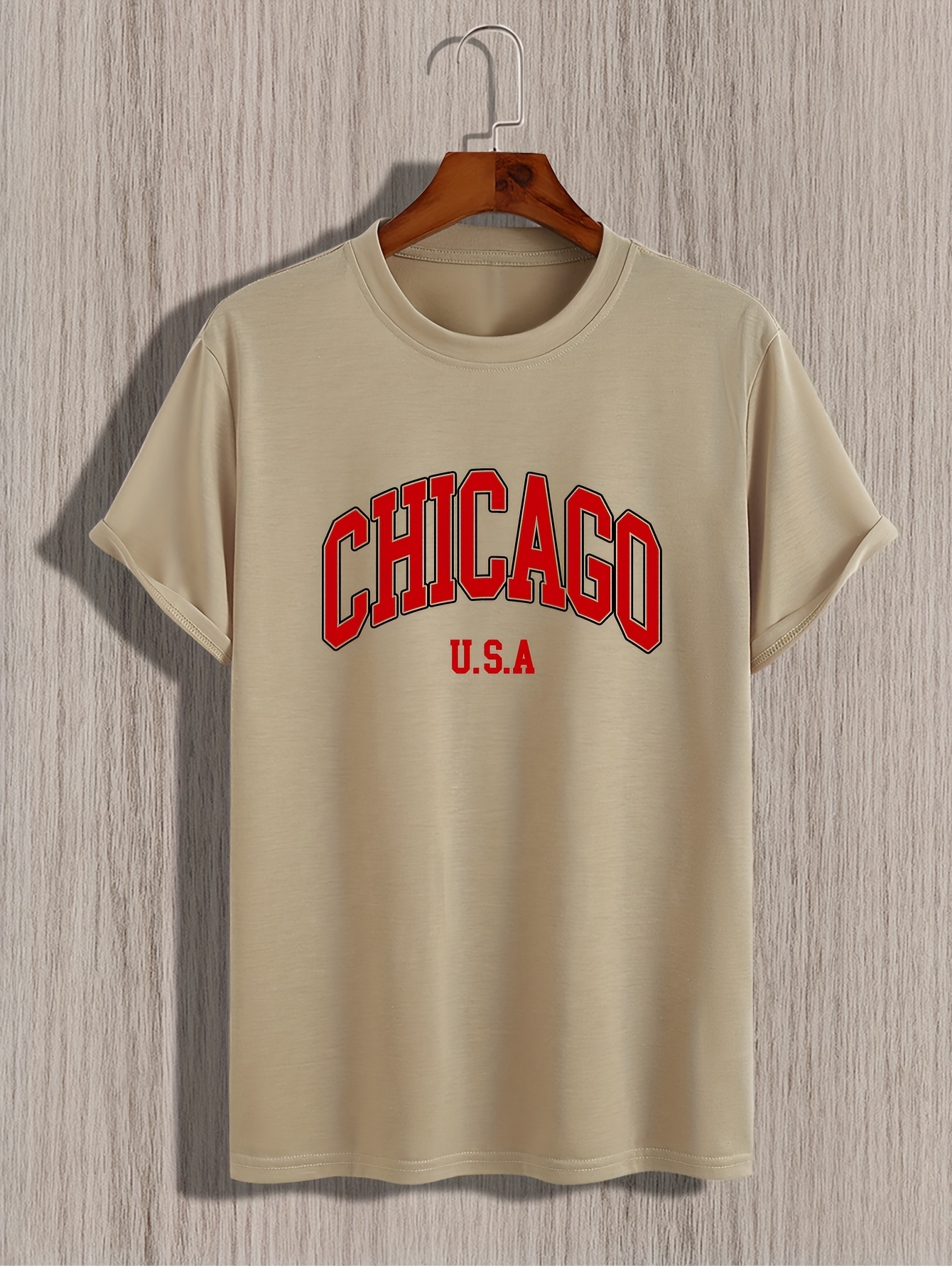 chicago print mens breathable golf short sleeve shirts sports top for athletic gym bodybuilding workout running training mens clothing details 2