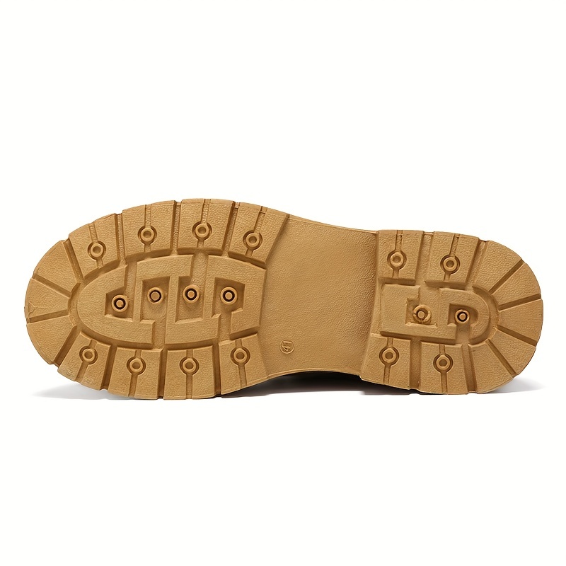 mens casual high boots durable slip resistant lace up walking shoes with thick soles for outdoor spring autumn and winter details 13