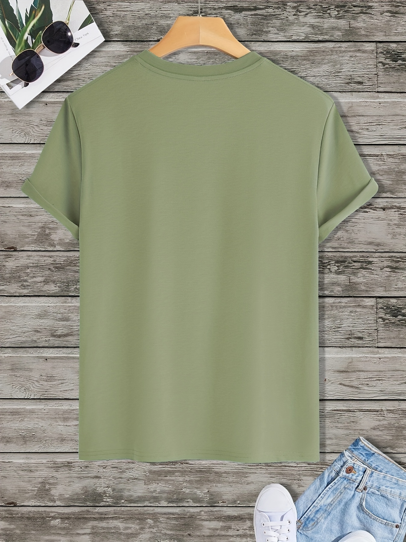 mountain and compass pattern print mens comfy t shirt graphic tee mens summer outdoor clothes mens clothing tops for men details 25