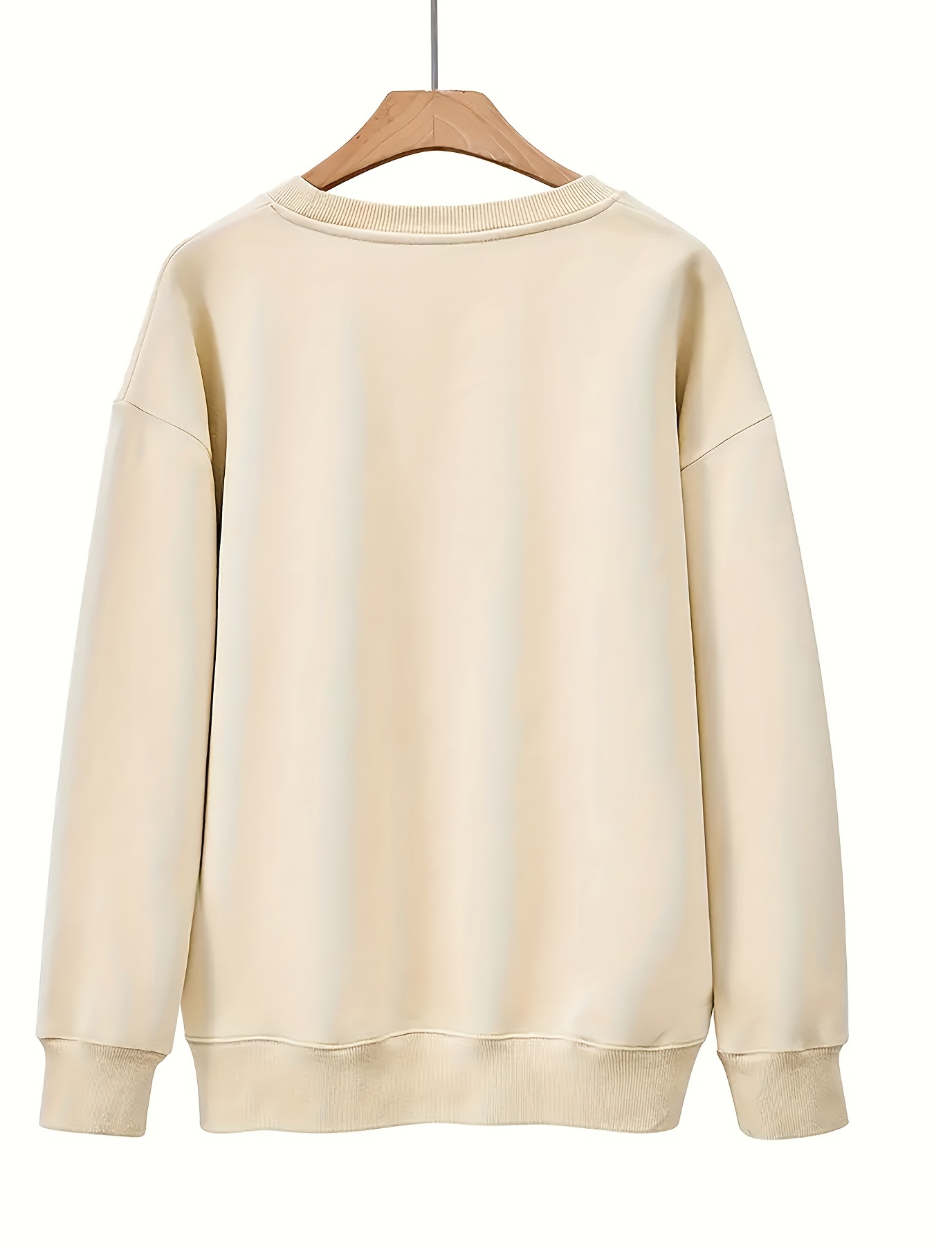 leopard heart print pullover sweatshirt casual long sleeve crew neck sweatshirt for fall winter womens clothing details 5
