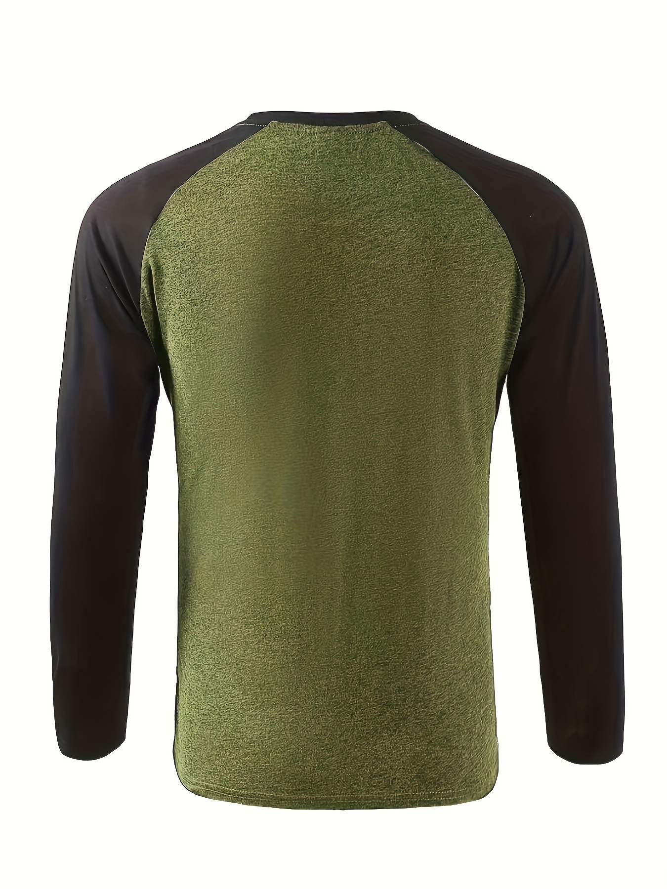 mens basic casual long sleeve color block raglan sleeve t shirt for spring fall details 38