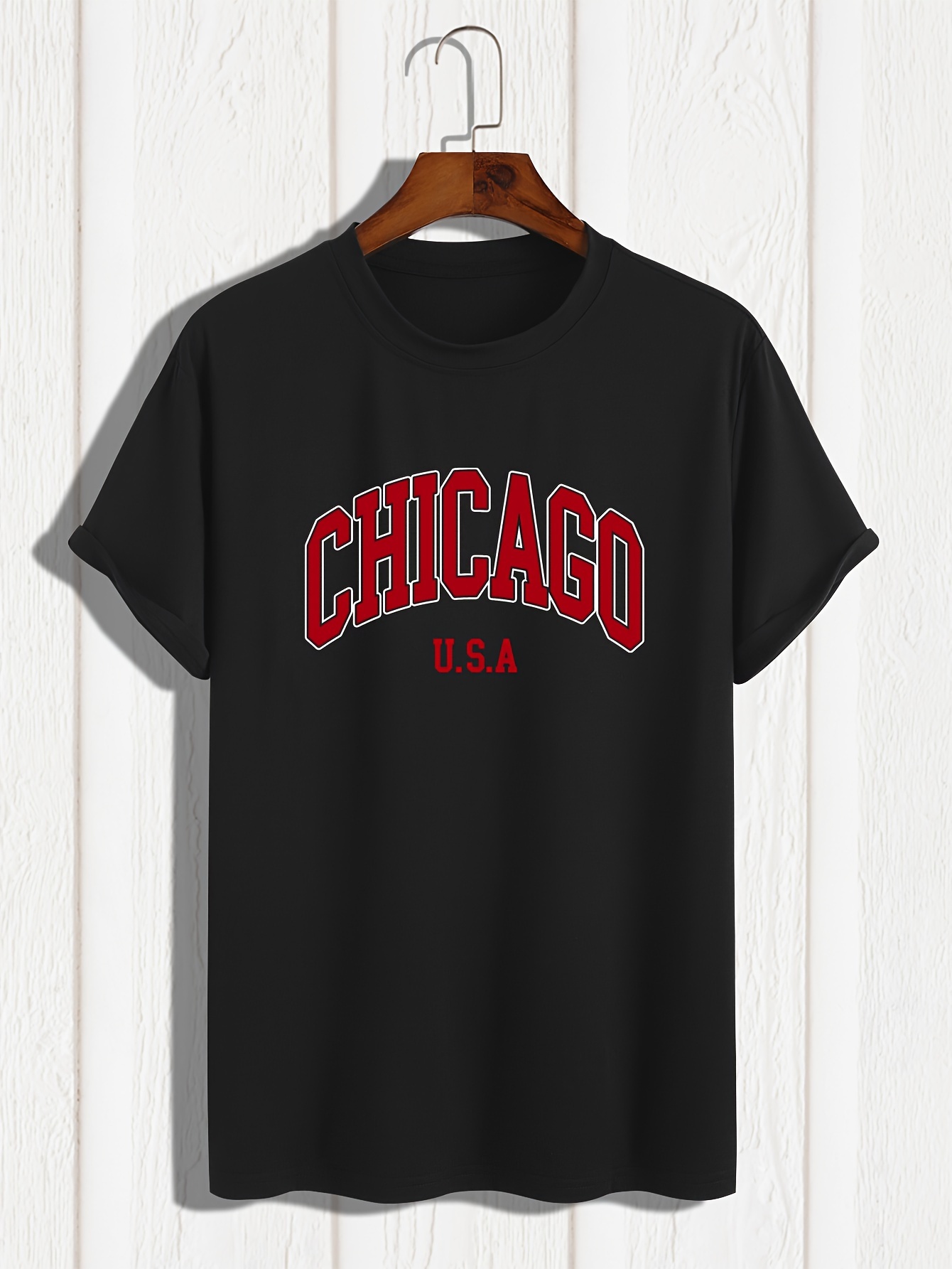 chicago print mens breathable golf short sleeve shirts sports top for athletic gym bodybuilding workout running training mens clothing details 7