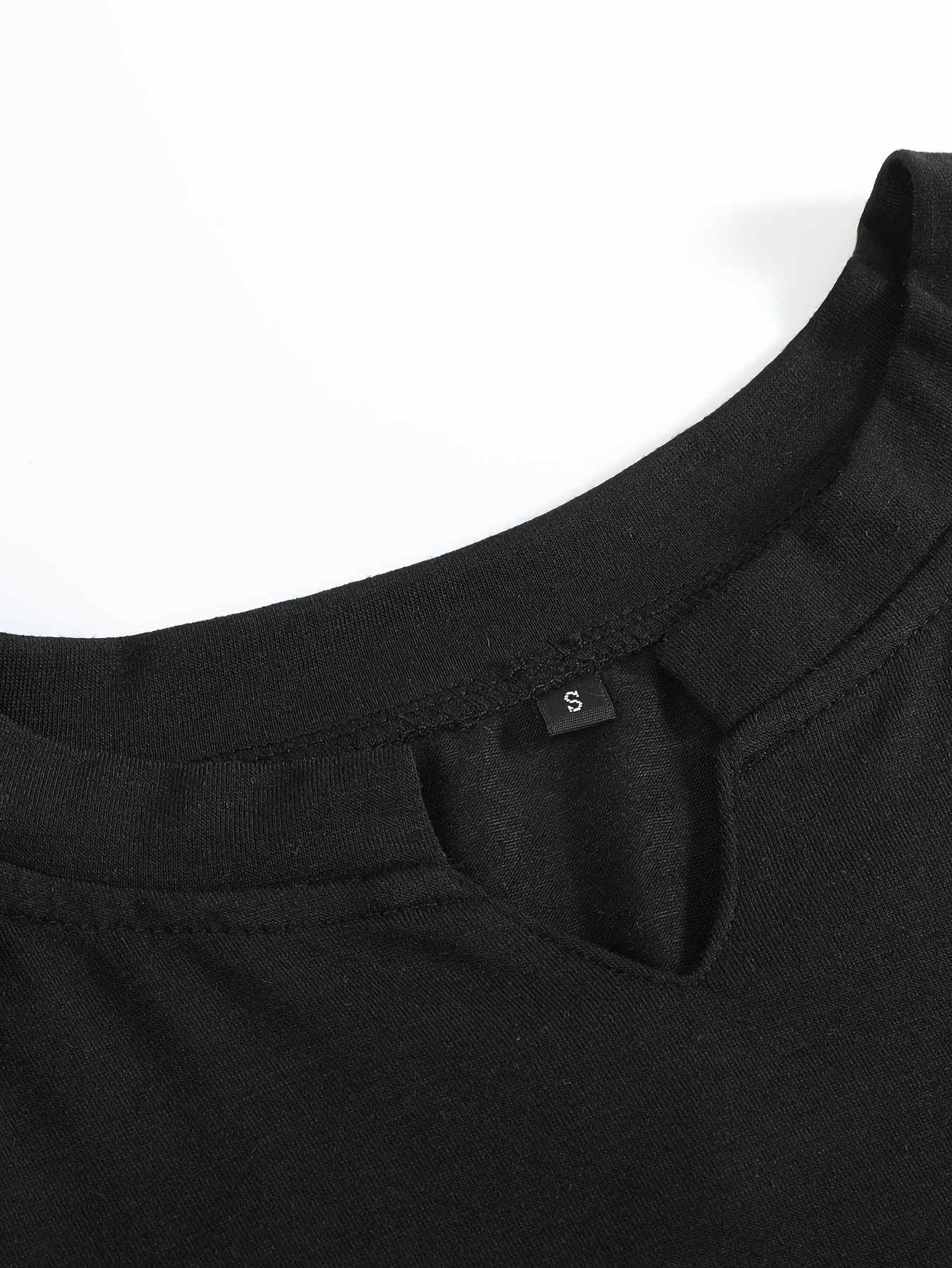 solid color mens comfy v neck medium stretch t shirt mens summer clothes mens outfits details 2