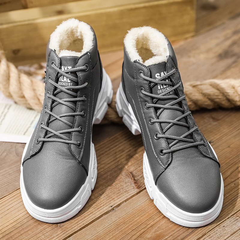 mens comfortable warm lace up boots snow boots autumn winter details 2