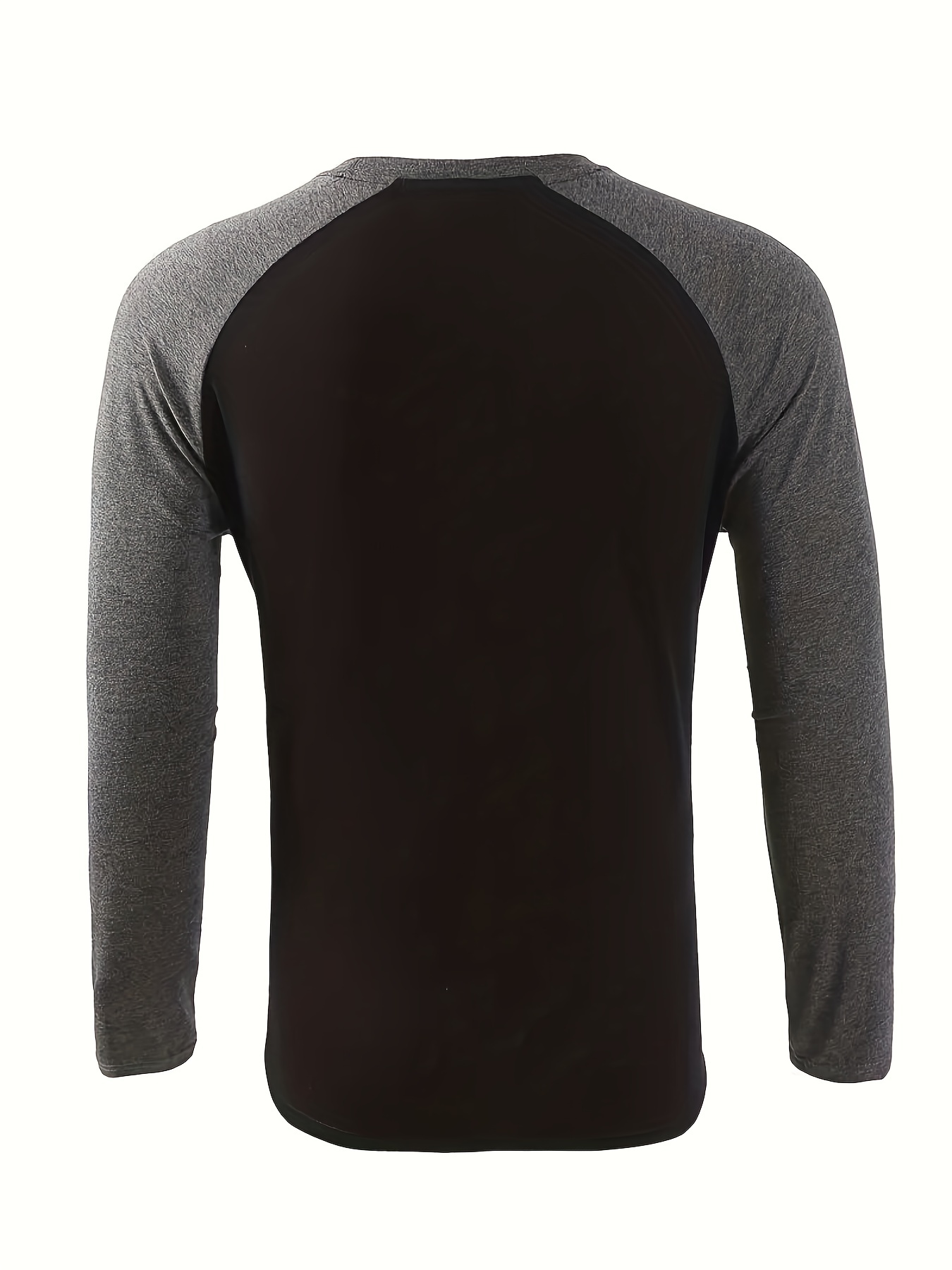 mens basic casual long sleeve color block raglan sleeve t shirt for spring fall details 3