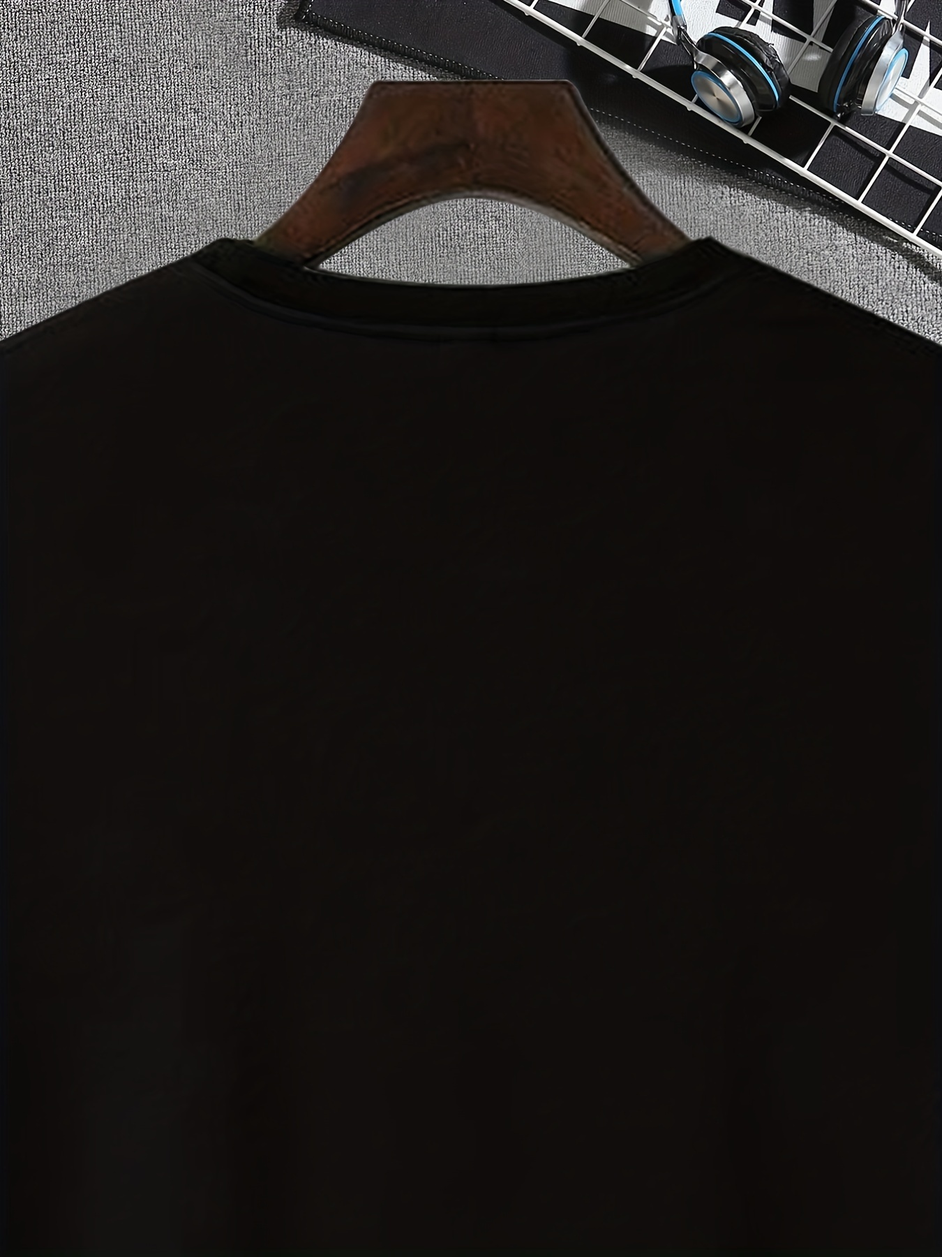 simple letter print mens graphic t shirt casual comfy tees for summer details 7