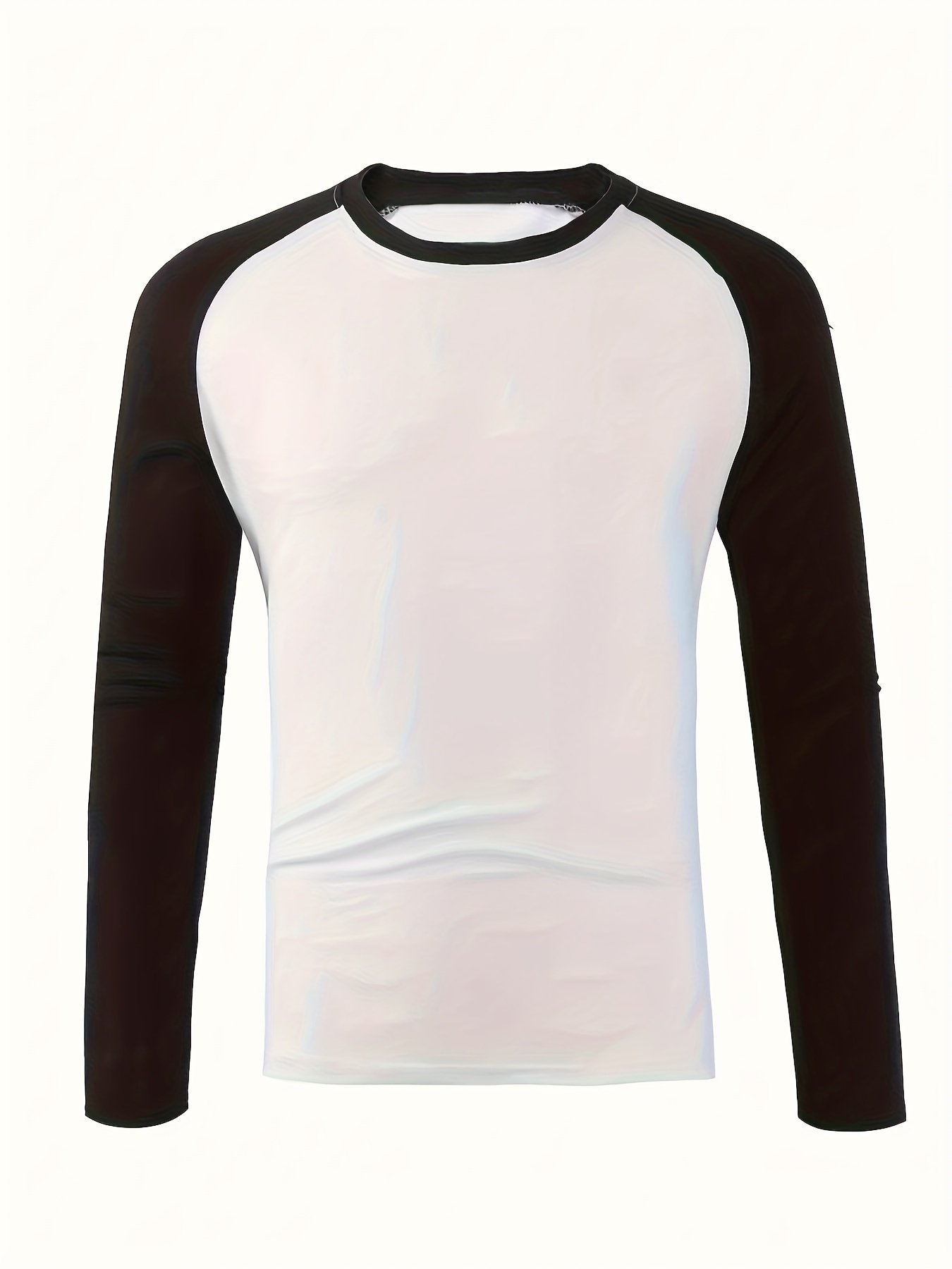 mens basic casual long sleeve color block raglan sleeve t shirt for spring fall details 23