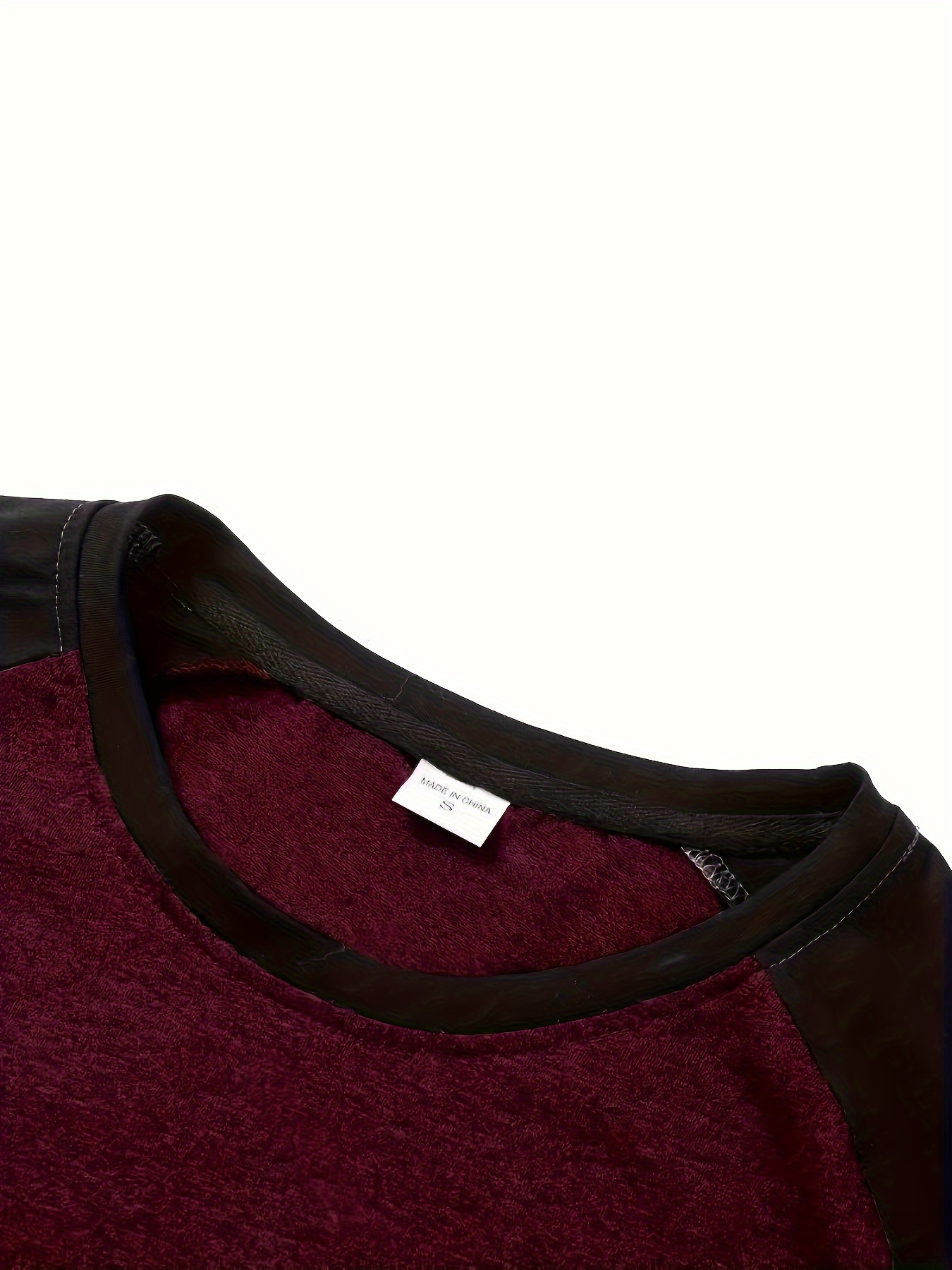 mens basic casual long sleeve color block raglan sleeve t shirt for spring fall details 9