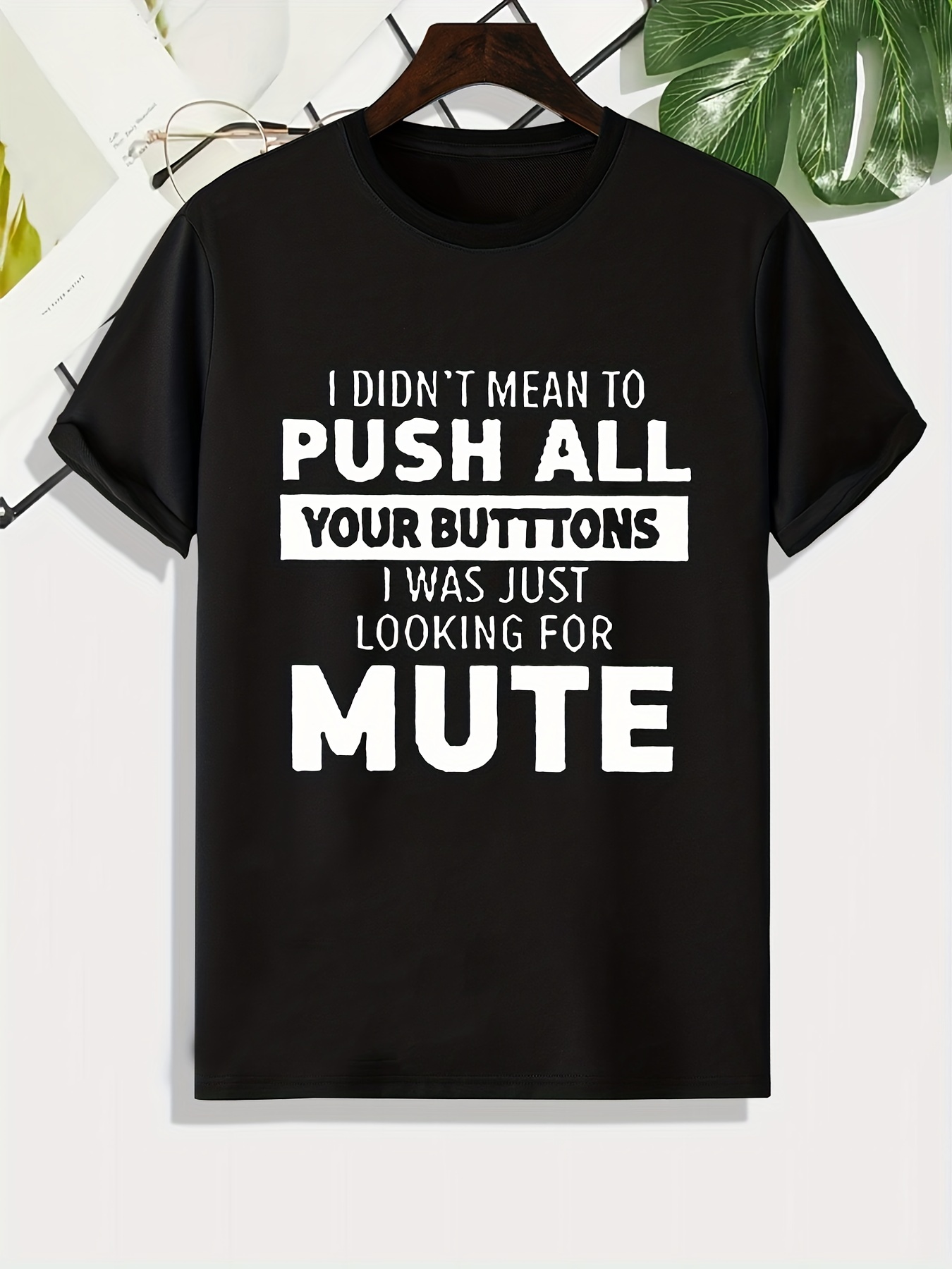 simple letter print mens graphic t shirt casual comfy tees for summer details 5