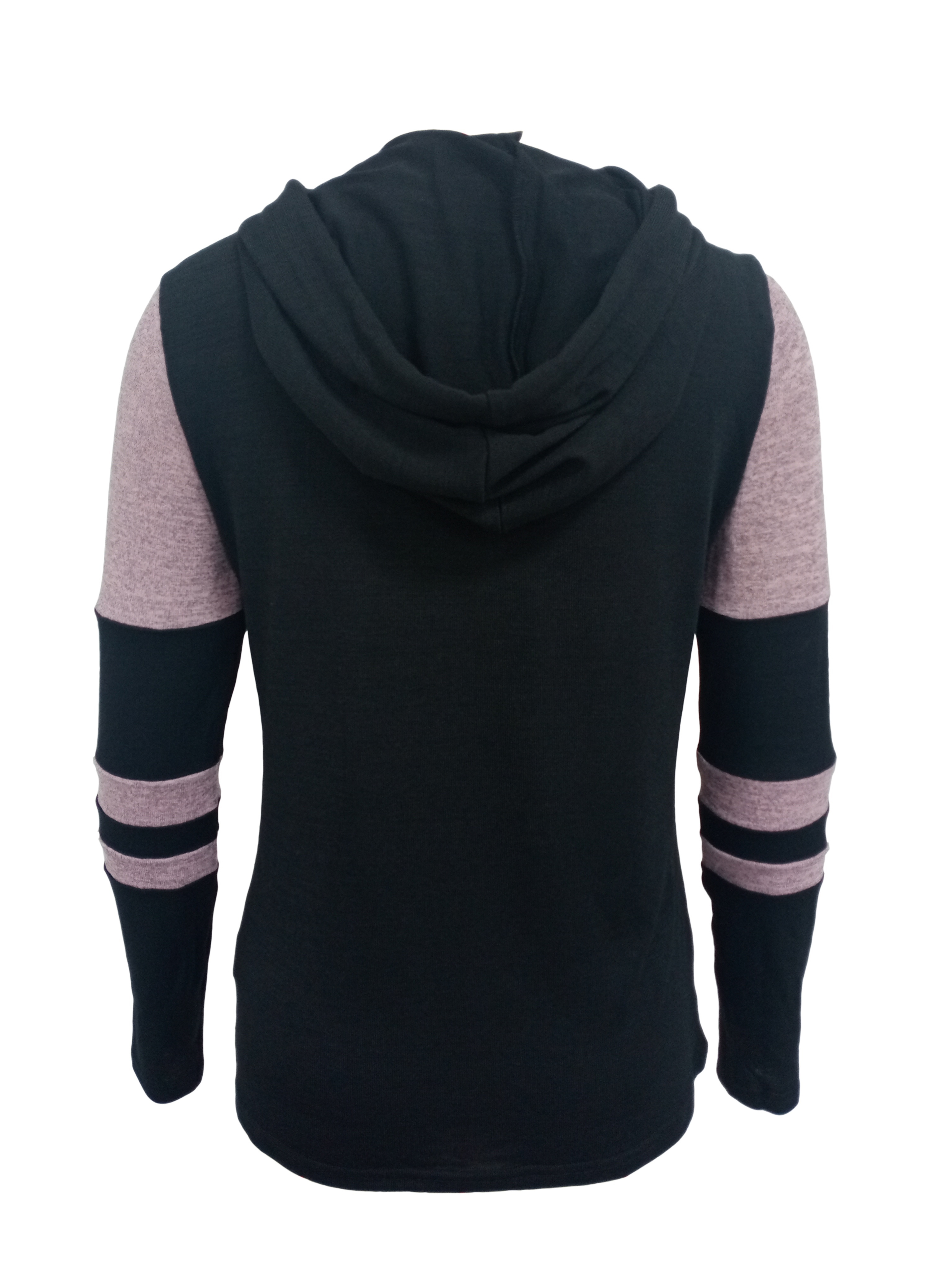 colorblock stripe print hoodie casual drawstring long sleeve hoodies for spring fall womens clothing details 5