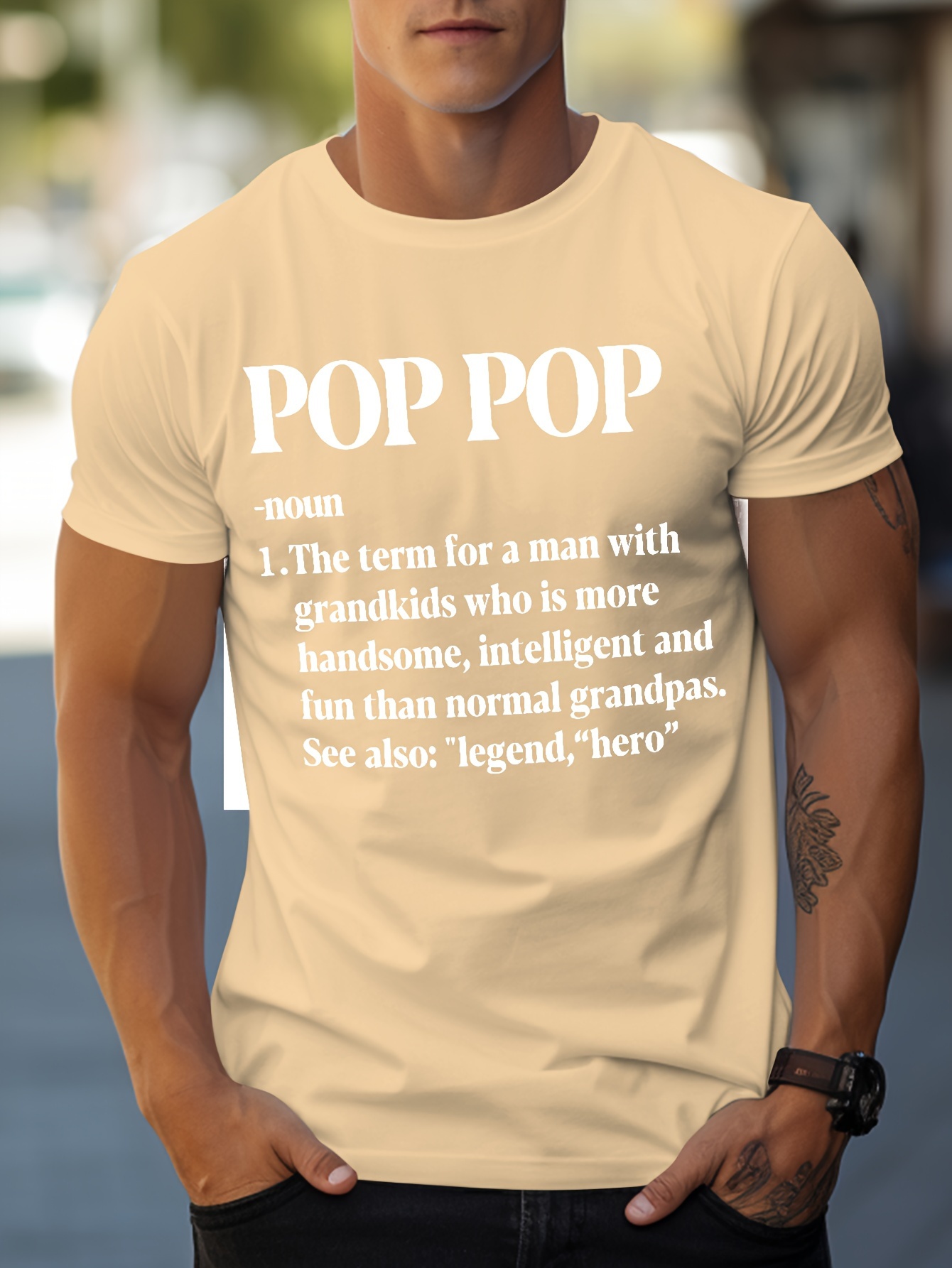 tees for men funny pop pop grandpa nickname print t shirt casual short sleeve tshirt for summer spring fall tops as gifts details 4