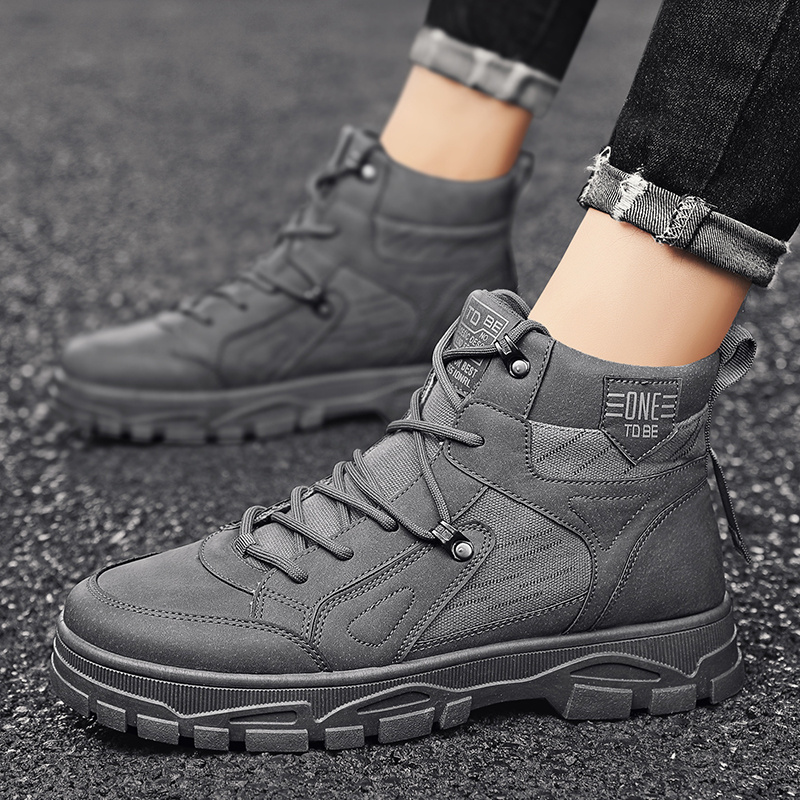 mens comfortable breathable durable lace up boots hiking boots for winter details 4