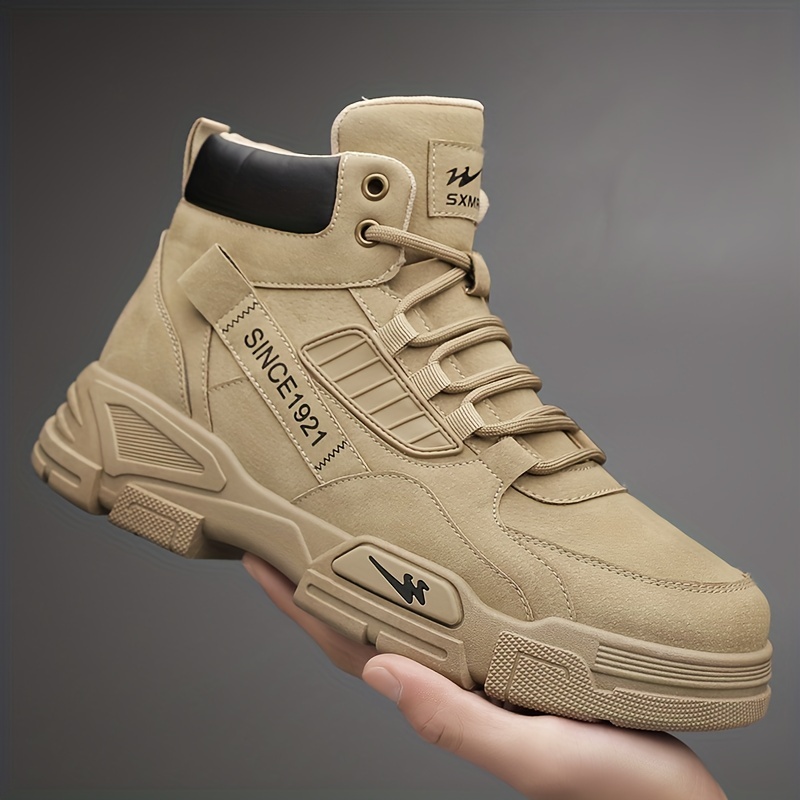 mens boots 2023 new durable round toe casual ankle boots high top outdoor shoes spring and summer details 0