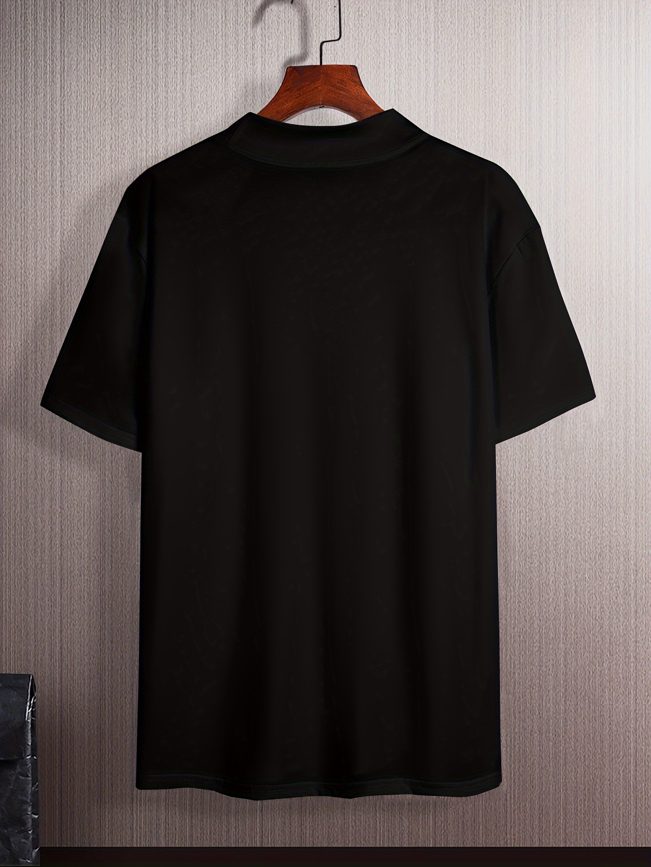 mens high neck stretch elegant t shirt details 36