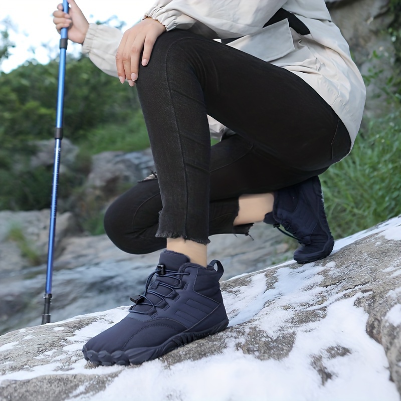mens hiking boots warm plush lining durable non slip comfortable snow boots outdoor shoes for hiking climbing hunting trekking fall winter details 9