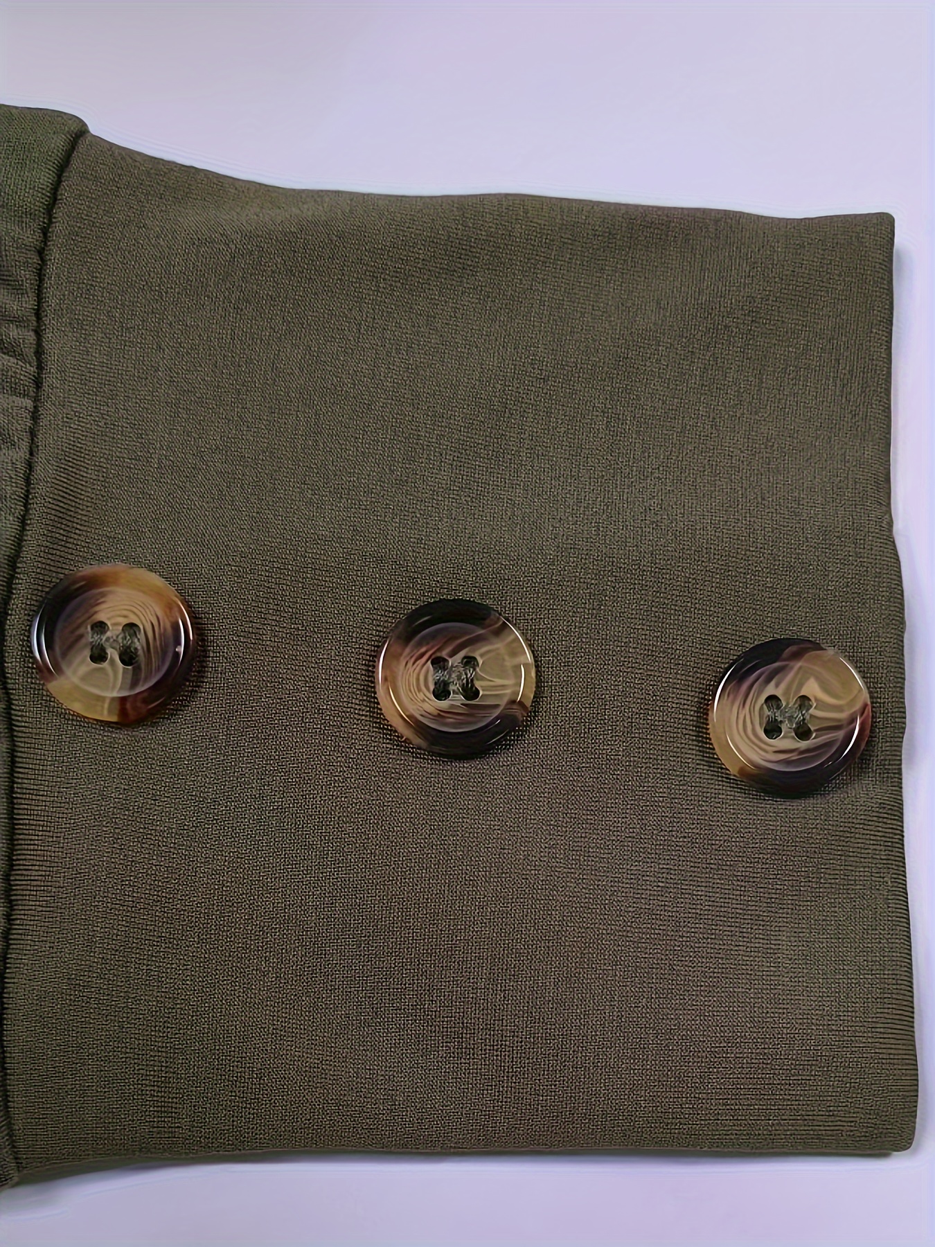 solid color pullover sweatshirt casual button long sleeve v neck sweatshirt womens clothing details 7