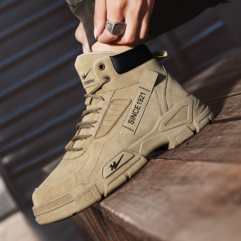 mens boots 2023 new durable round toe casual ankle boots high top outdoor shoes spring and summer details 6