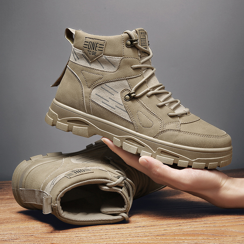 mens comfortable breathable durable lace up boots hiking boots for winter details 8