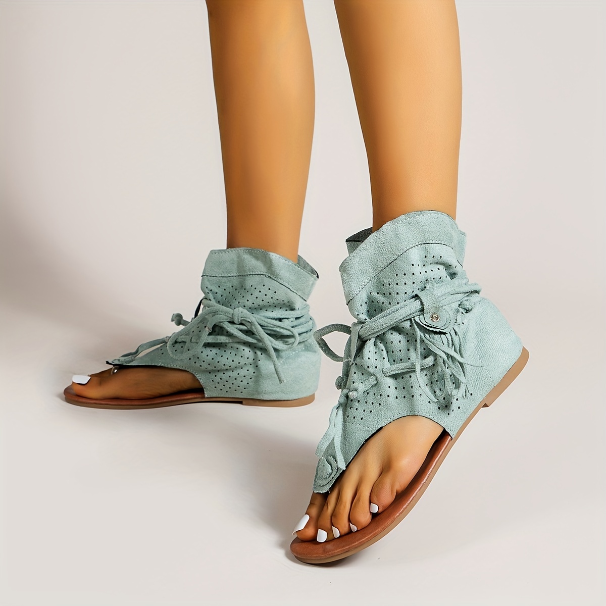 thong sandals, womens tassel decor thong sandals trendy hollow out design flat sandals lightweight summer shoes details 8