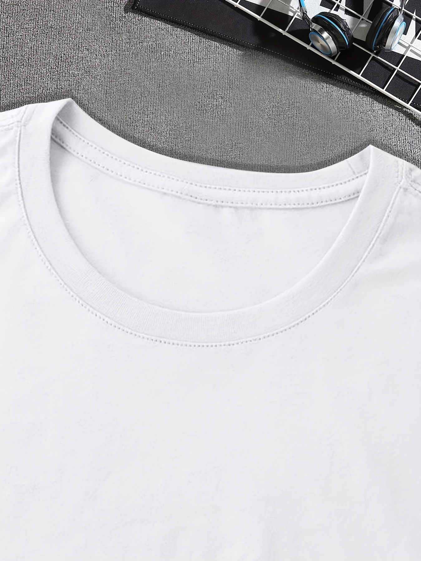 simple letter print mens graphic t shirt casual comfy tees for summer details 11