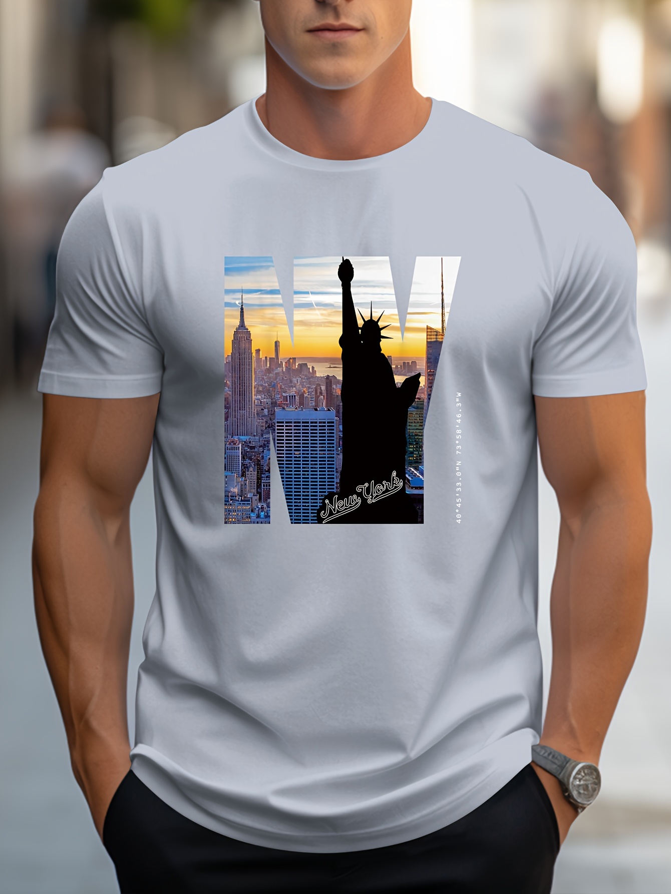 ny graphic print mens creative top casual short sleeve crew neck t shirt mens clothing for summer outdoor details 5