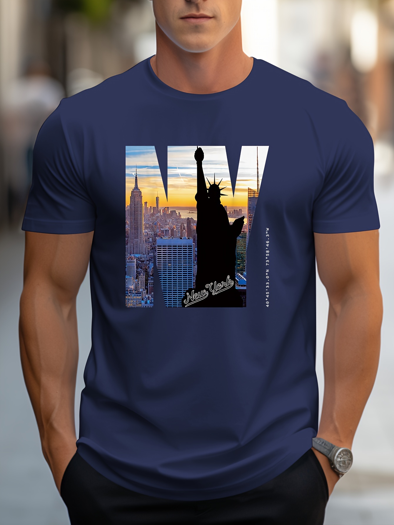 ny graphic print mens creative top casual short sleeve crew neck t shirt mens clothing for summer outdoor details 25